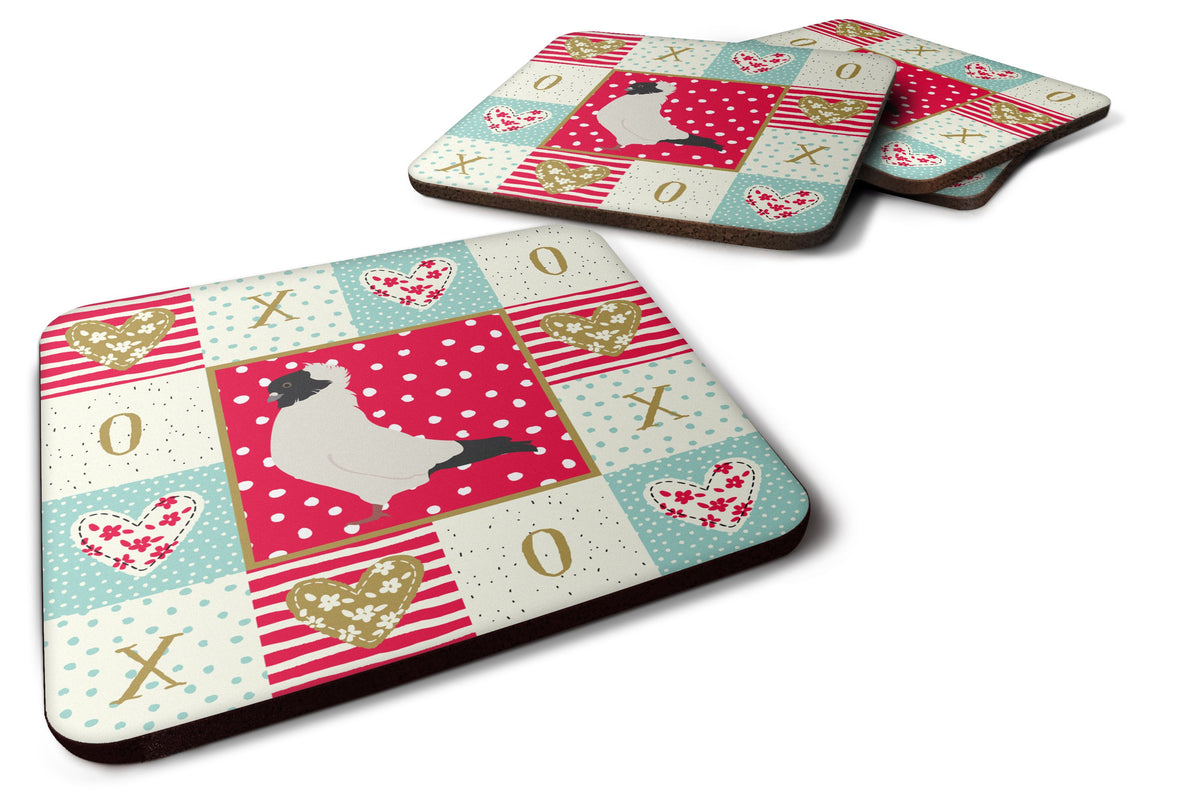 Set of 4 Nun Pigeon Love Foam Coasters Set of 4 CK5379FC by Caroline&#39;s Treasures