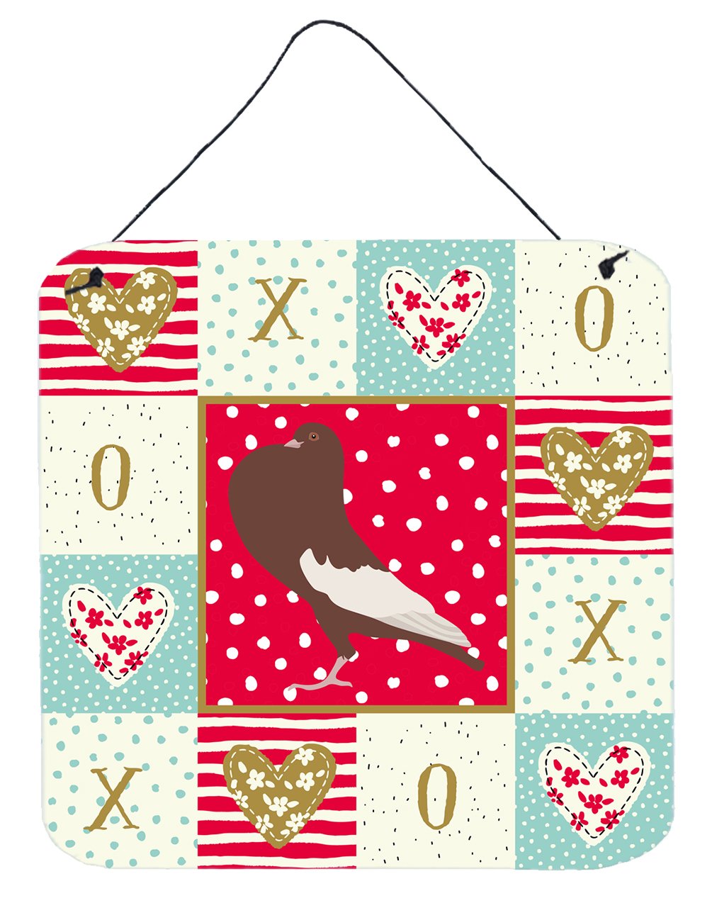 English Pouter Pigeon Love Wall or Door Hanging Prints CK5381DS66 by Caroline&#39;s Treasures