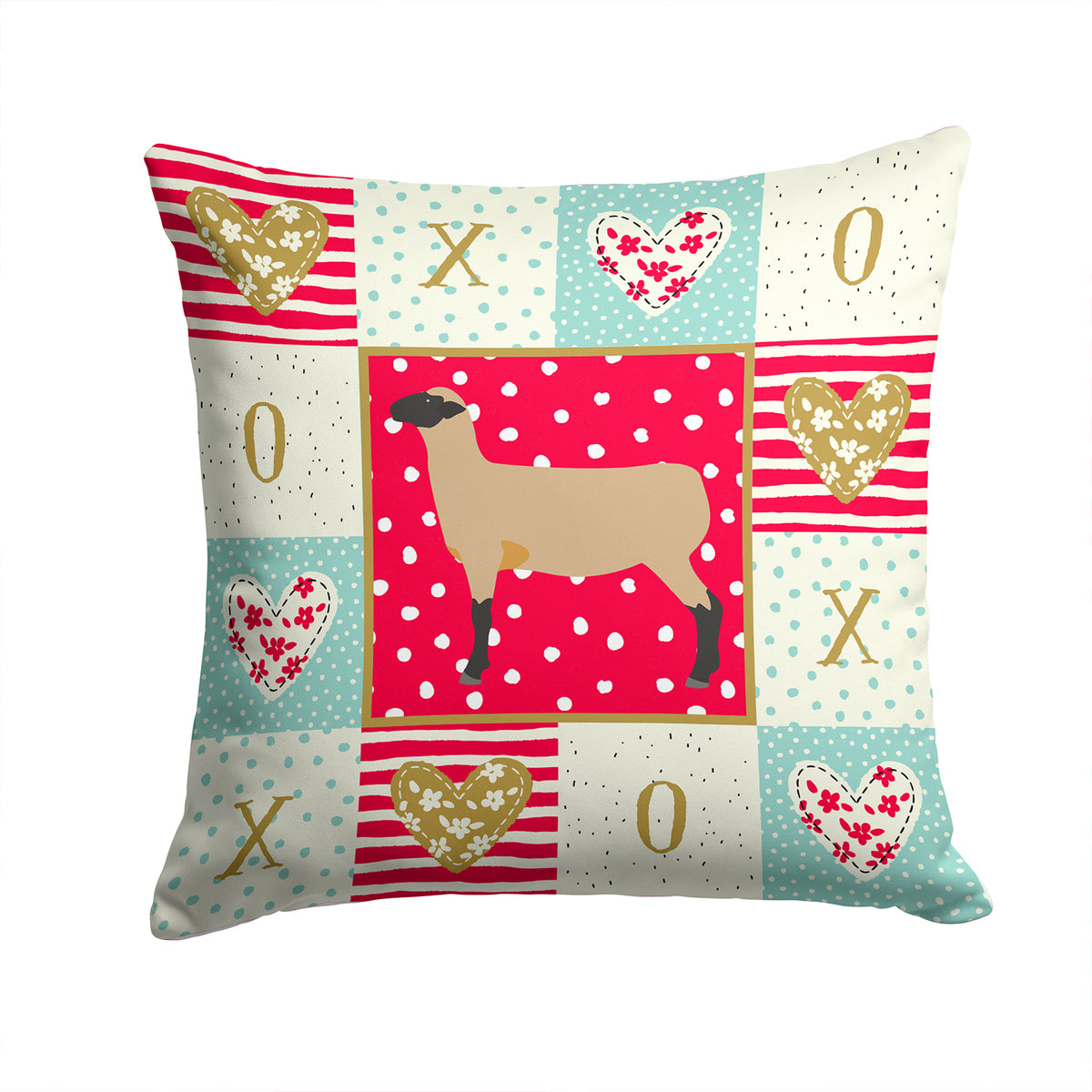 Hampshire Down Sheep Love Fabric Decorative Pillow CK5403PW1414 - the-store.com