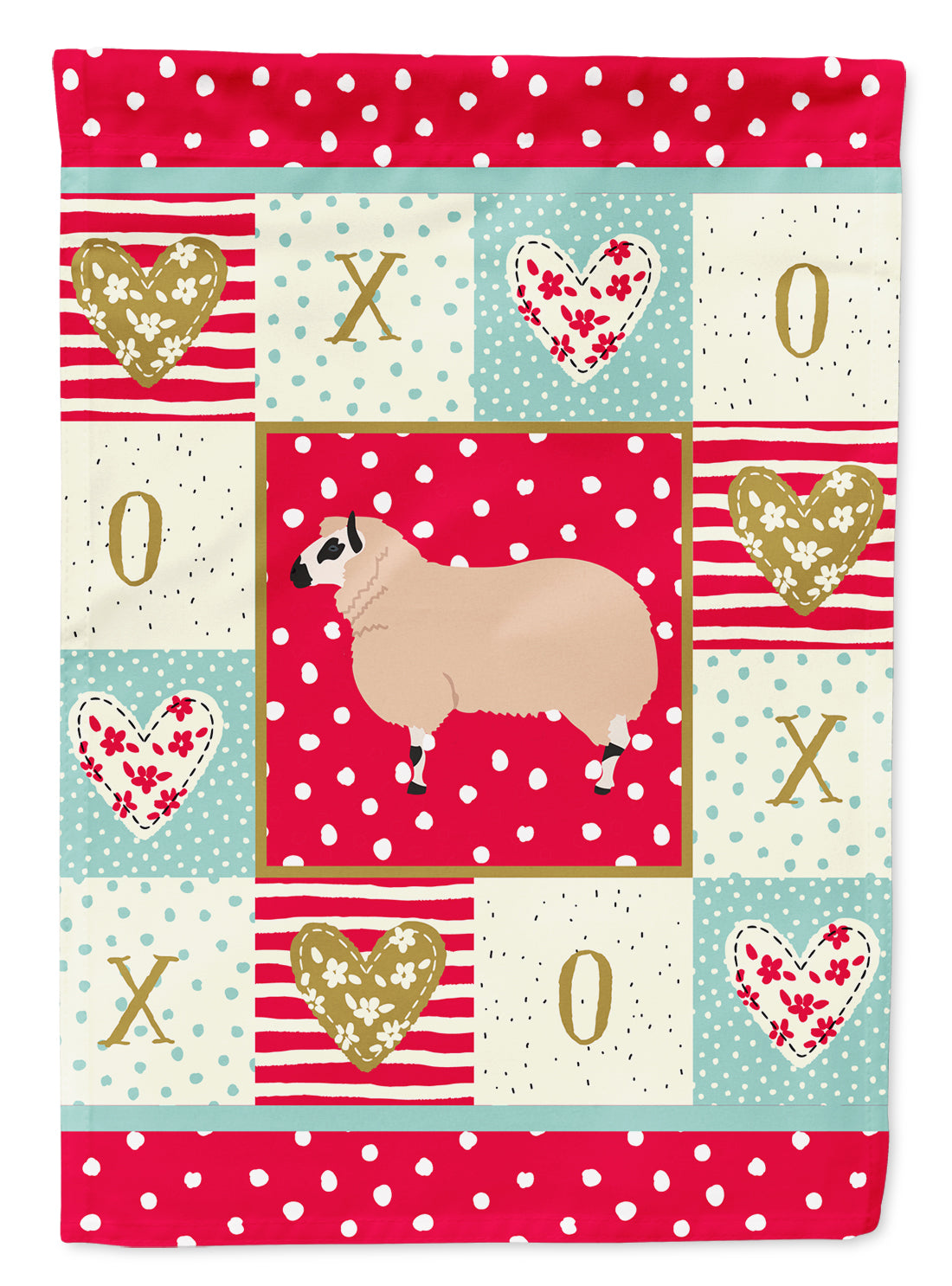 Kerry Hill Sheep Love Flag Canvas House Size CK5406CHF