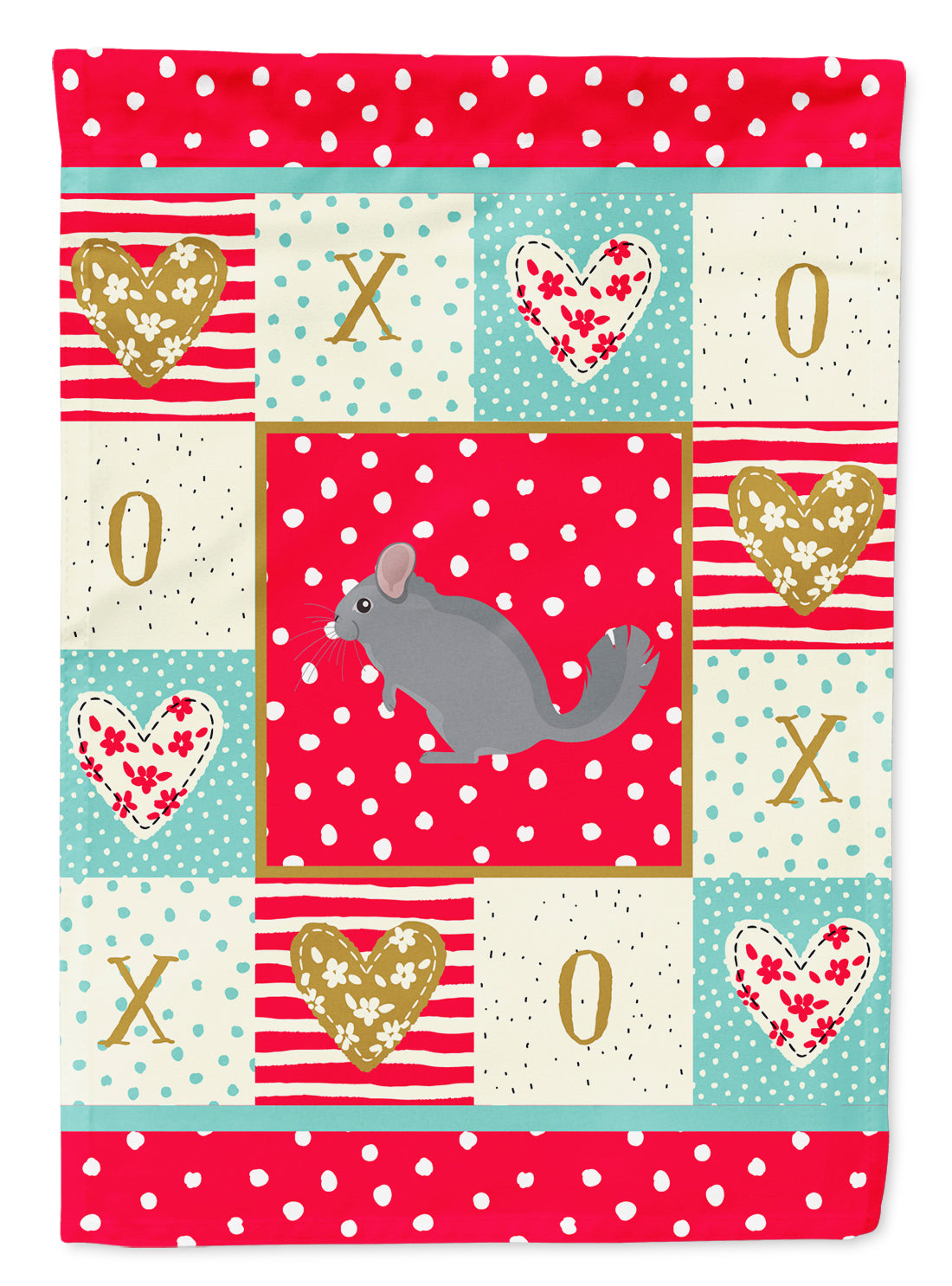Foggy Chinchilla Love Flag Canvas House Size CK5422CHF  the-store.com.