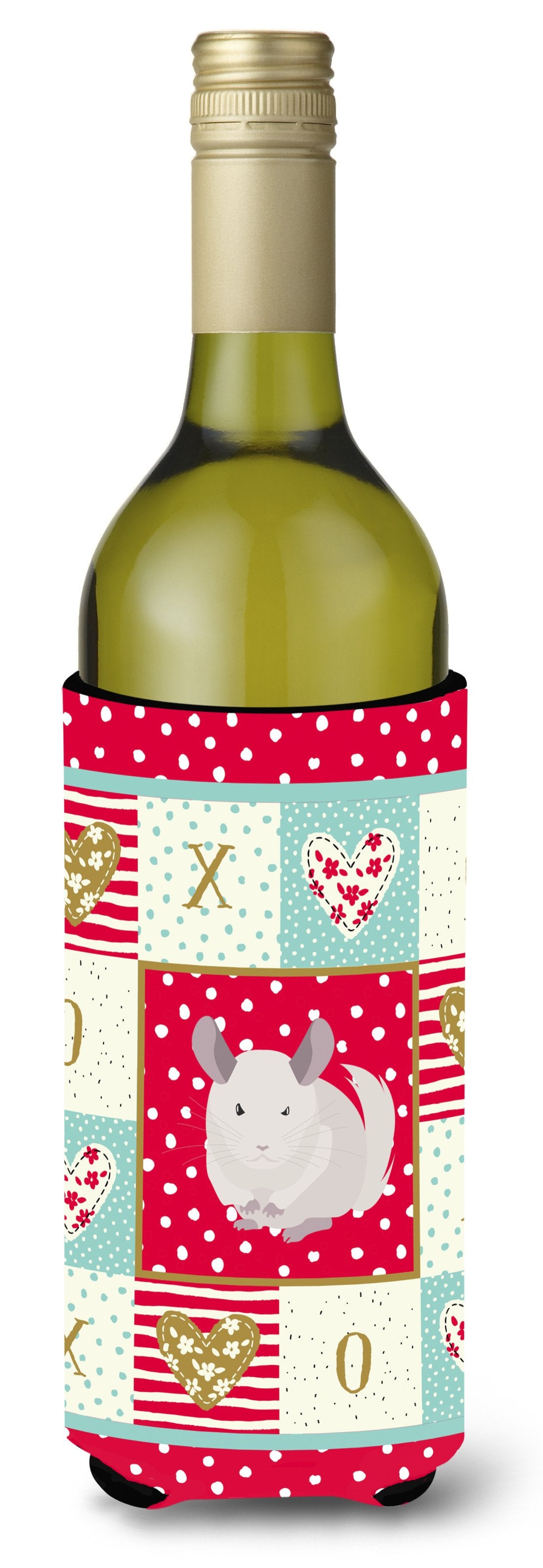 White Dominant Chinchilla Love Wine Bottle Hugger CK5425LITERK by Caroline&#39;s Treasures