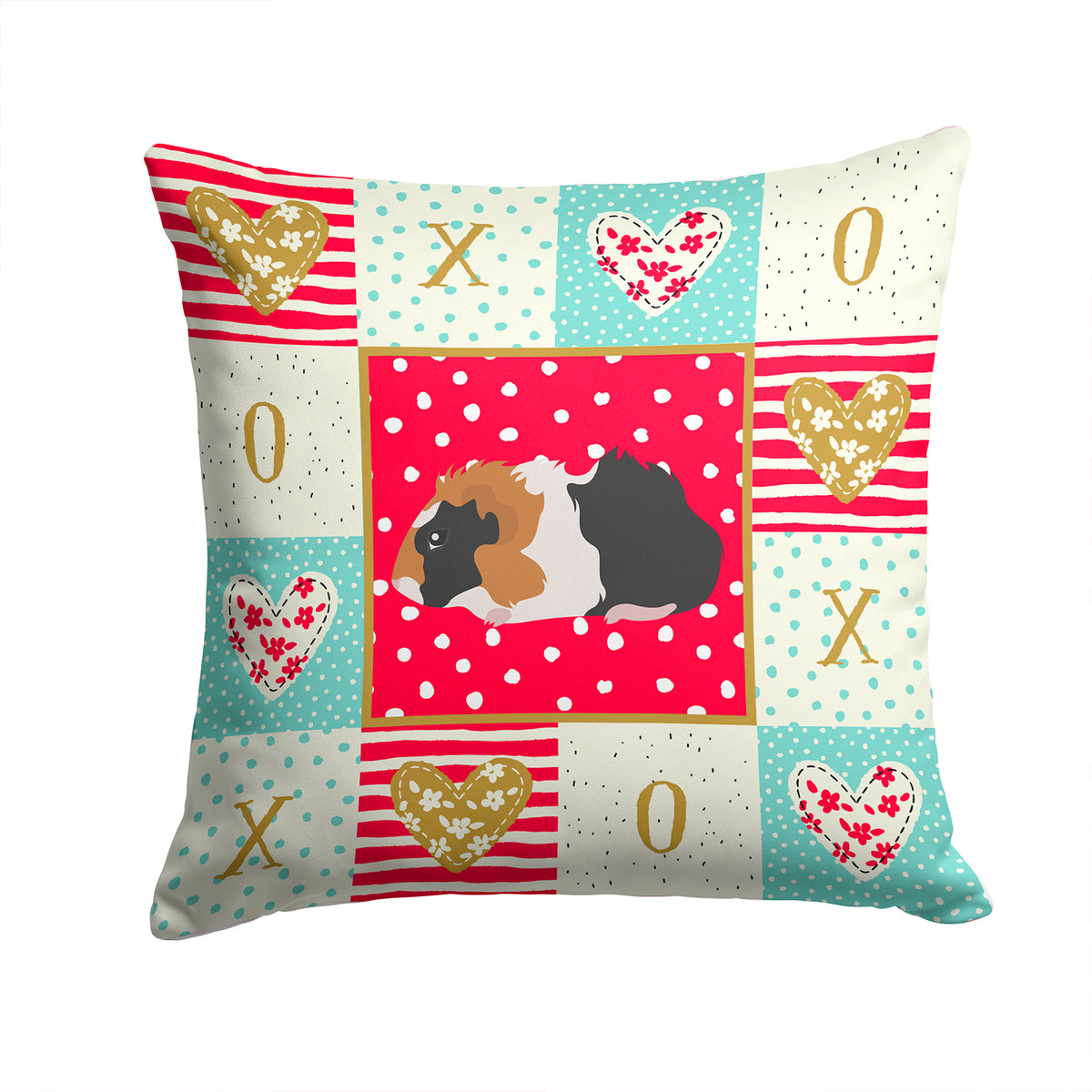 Abyssinian Guinea Pig Love Fabric Decorative Pillow CK5426PW1414 - the-store.com
