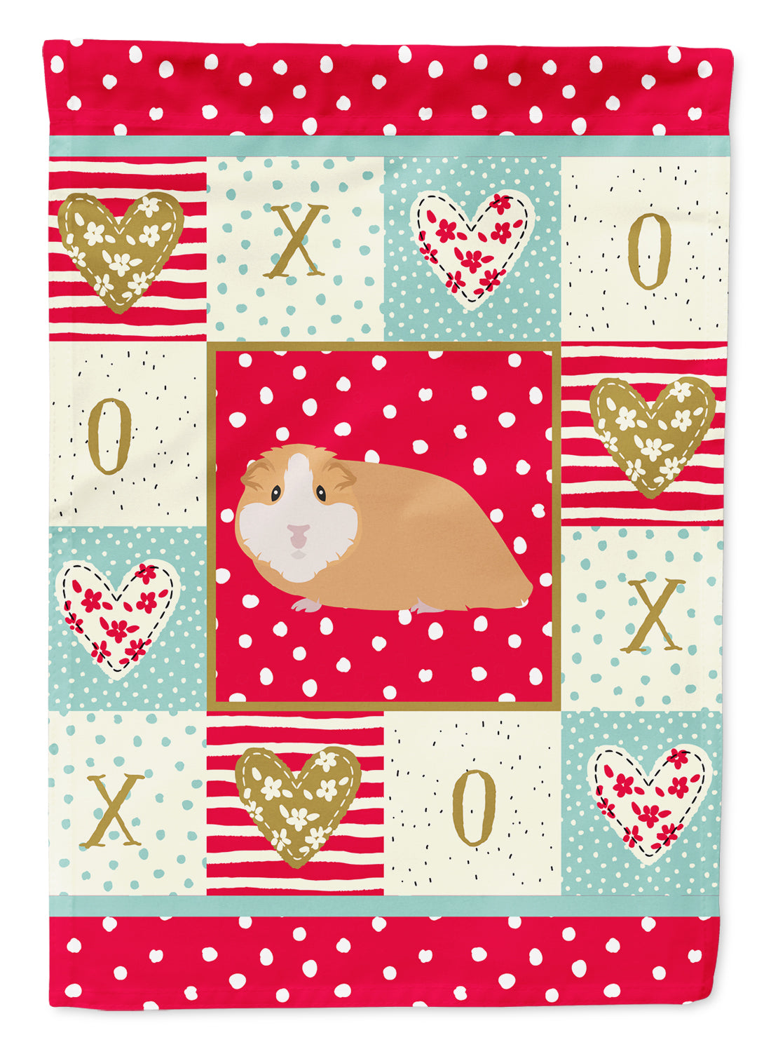 American Guinea Pig Love Flag Canvas House Size CK5427CHF