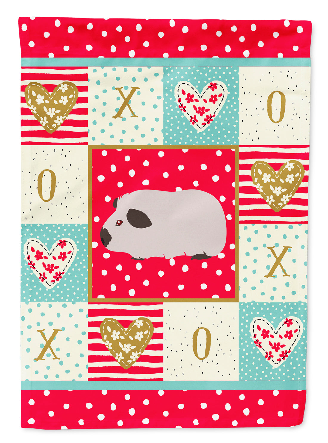 Himalayan Guinea Pig Love Flag Canvas House Size CK5429CHF  the-store.com.