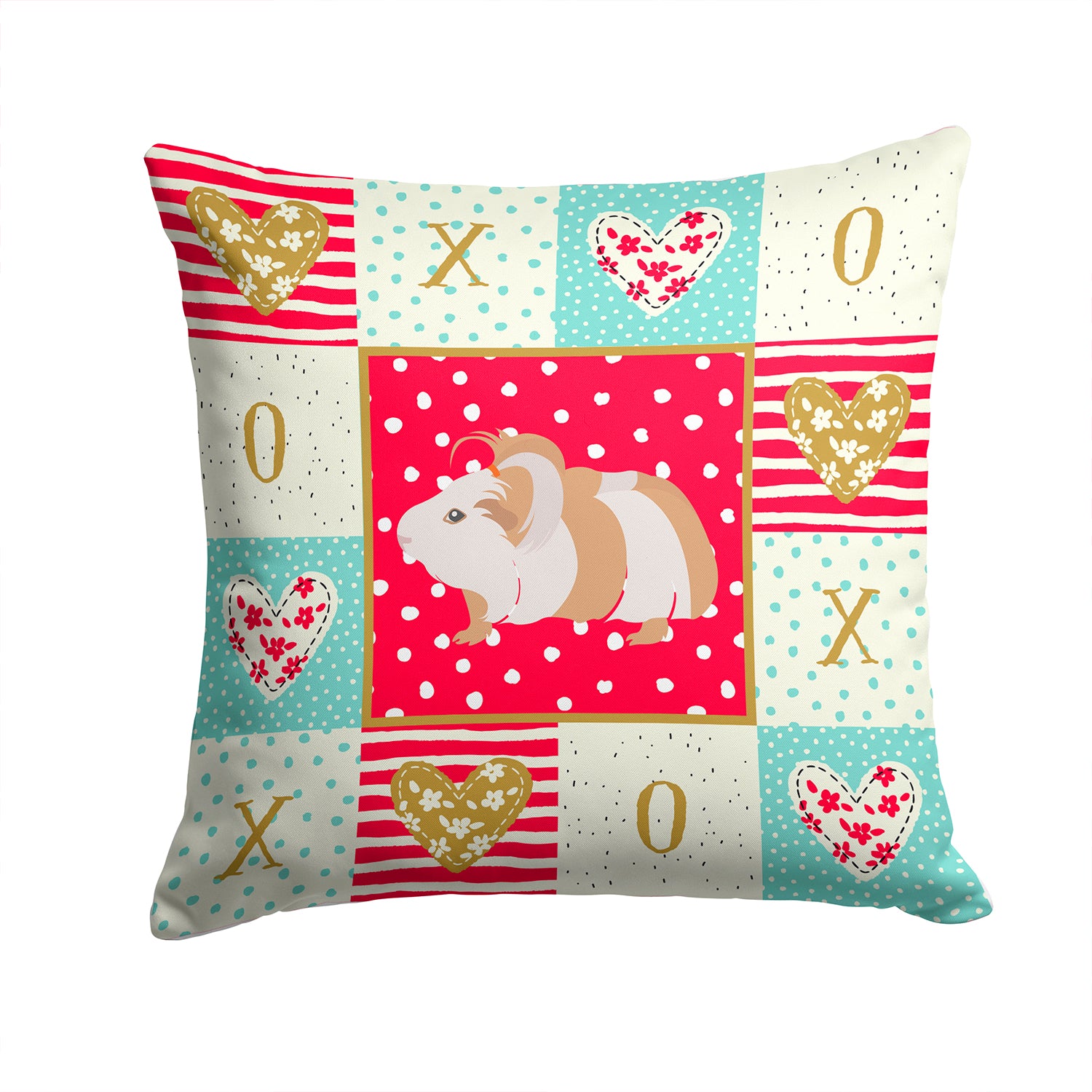 Silkie Guinea Pig Love Fabric Decorative Pillow CK5434PW1414 - the-store.com