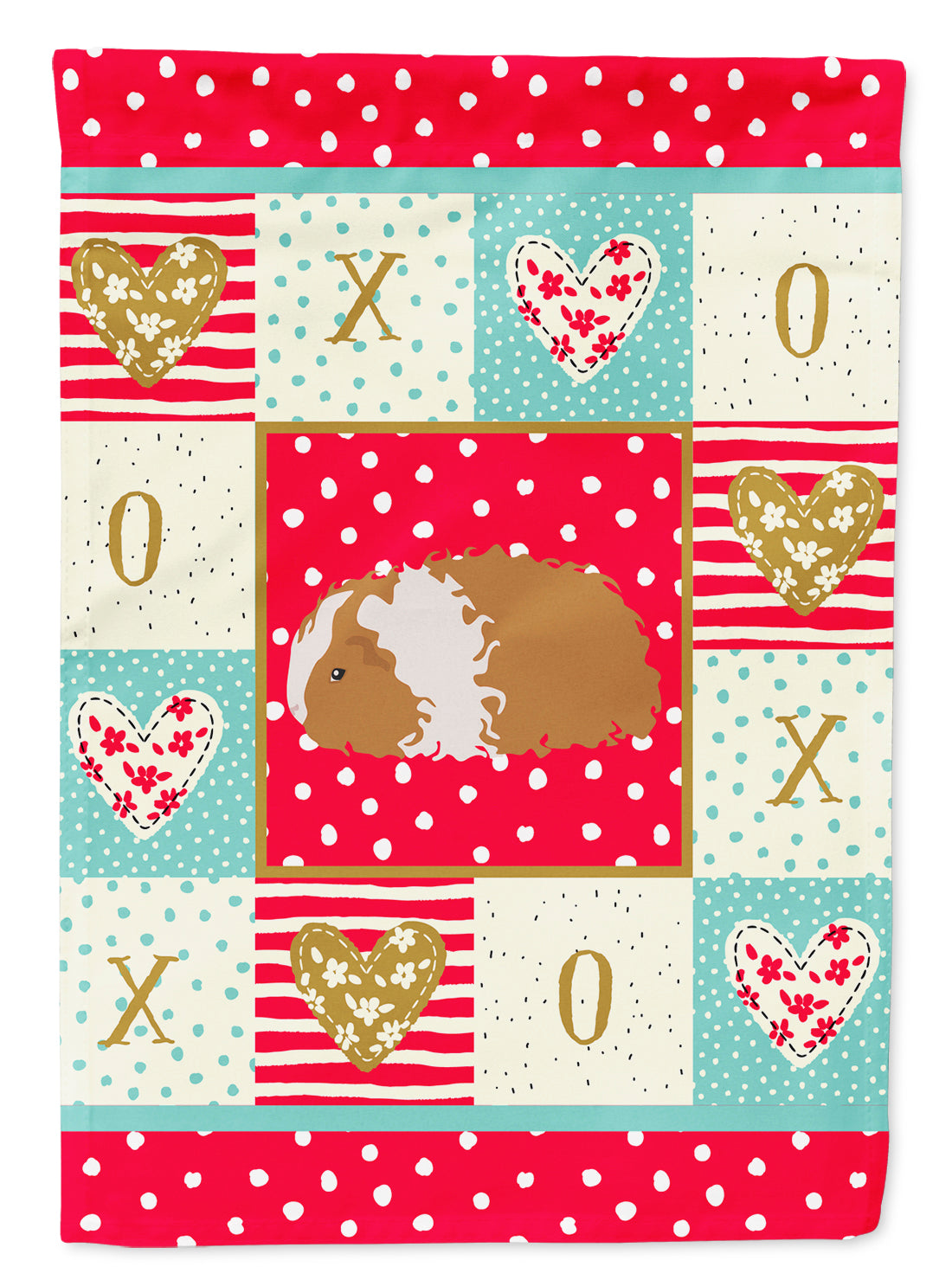 Texel Guinea Pig Love Flag Canvas House Size CK5437CHF  the-store.com.