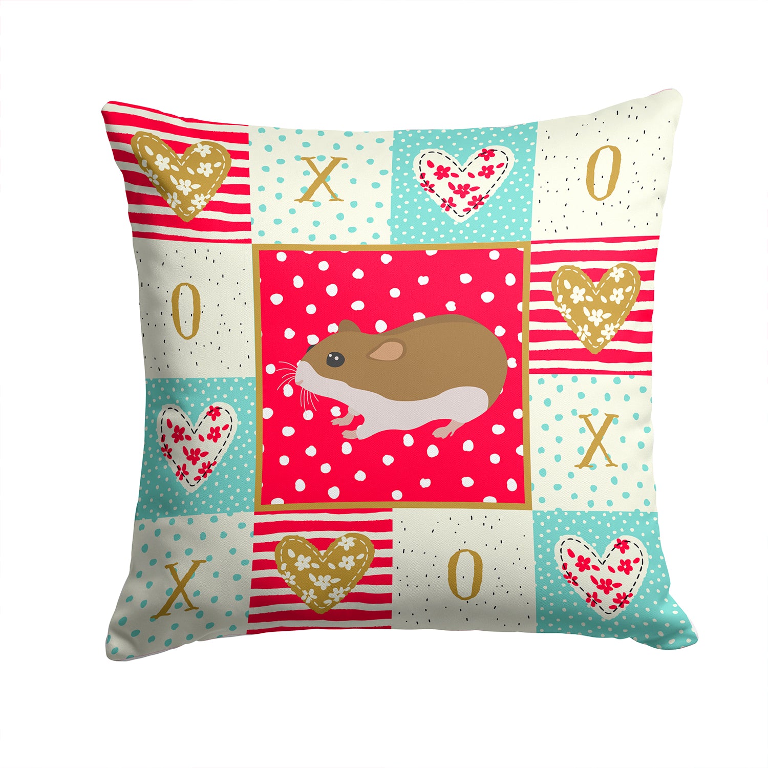 Chinese Hamster Love Fabric Decorative Pillow CK5438PW1414 - the-store.com