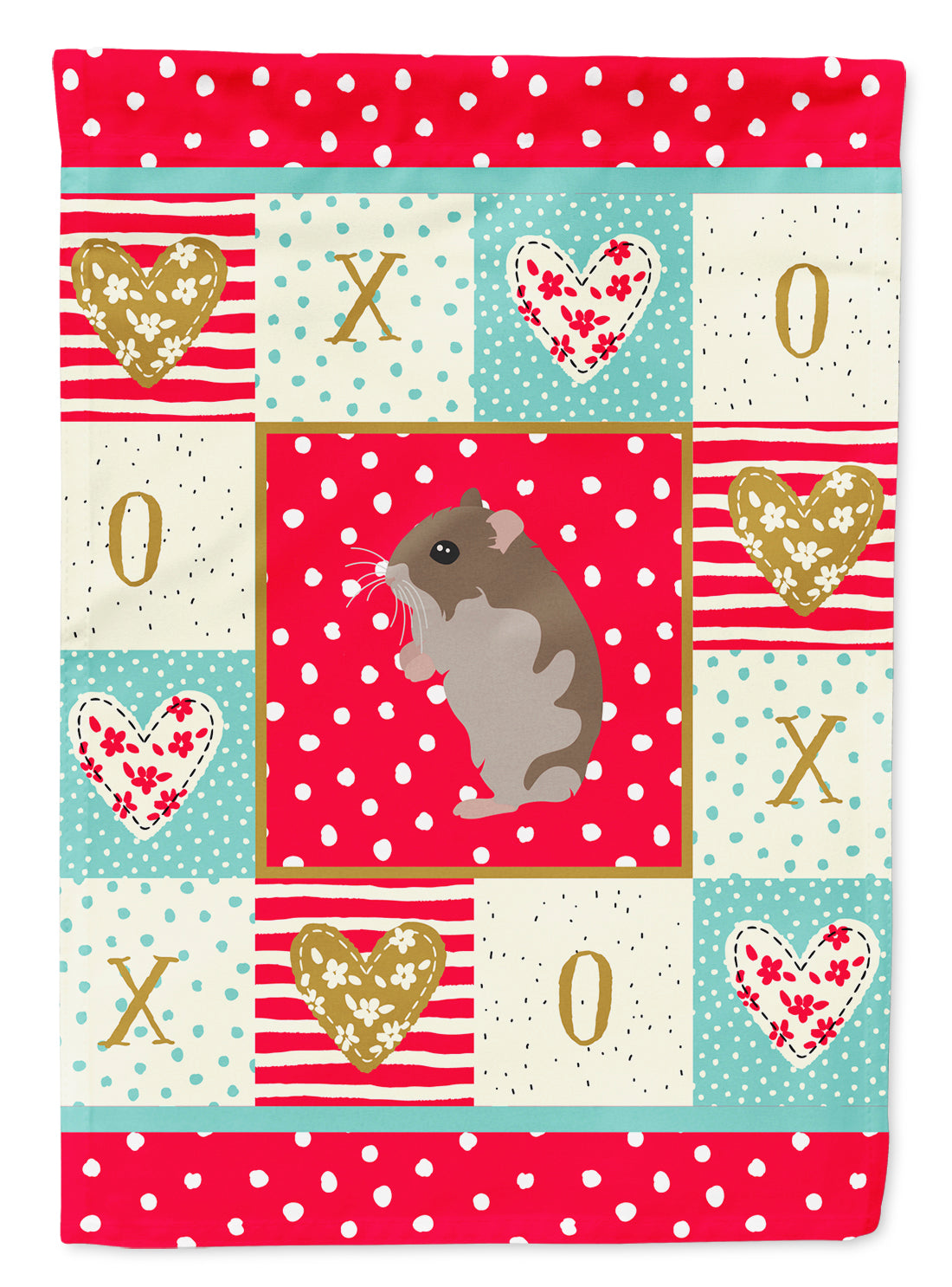 Dwarf Hamster Love Flag Canvas House Size CK5439CHF  the-store.com.
