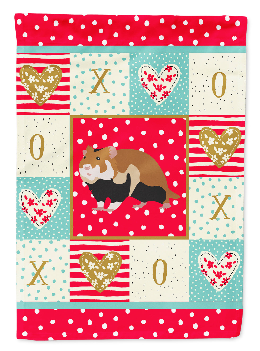 European Hamster Love Flag Canvas House Size CK5441CHF  the-store.com.