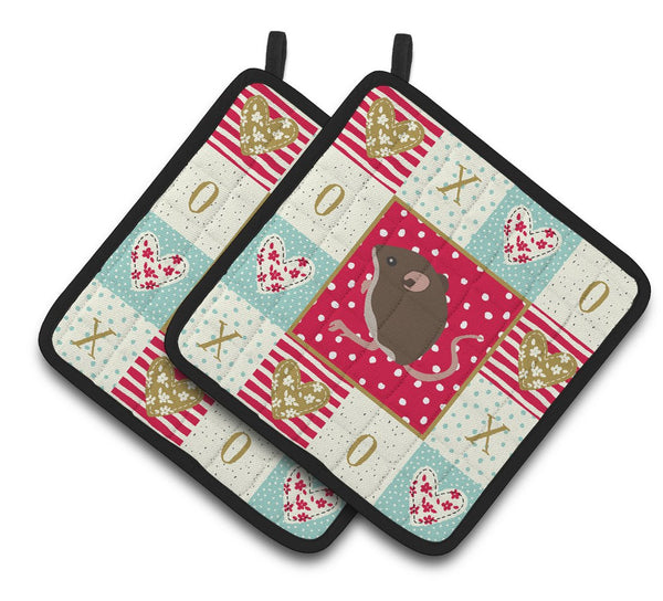 Baby Mouse Love Pair of Pot Holders CK5448PTHD by Caroline's Treasures