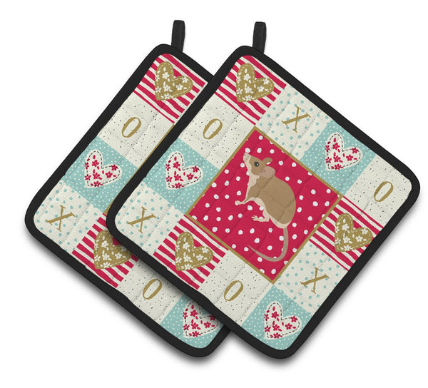 Spiny Mouse Love Pair of Pot Holders CK5453PTHD by Caroline's Treasures