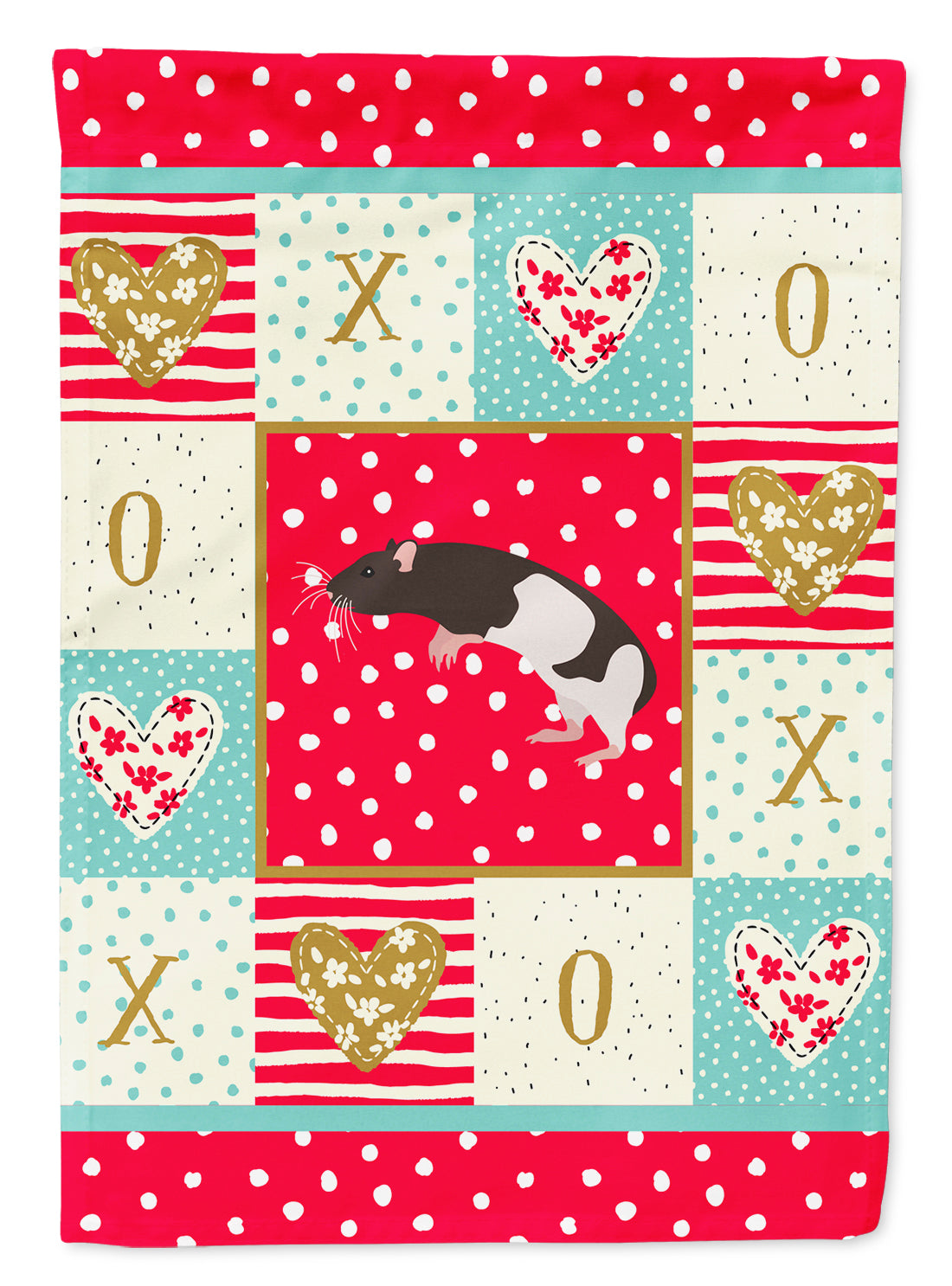Tailless Rat Love Flag Canvas House Size CK5464CHF