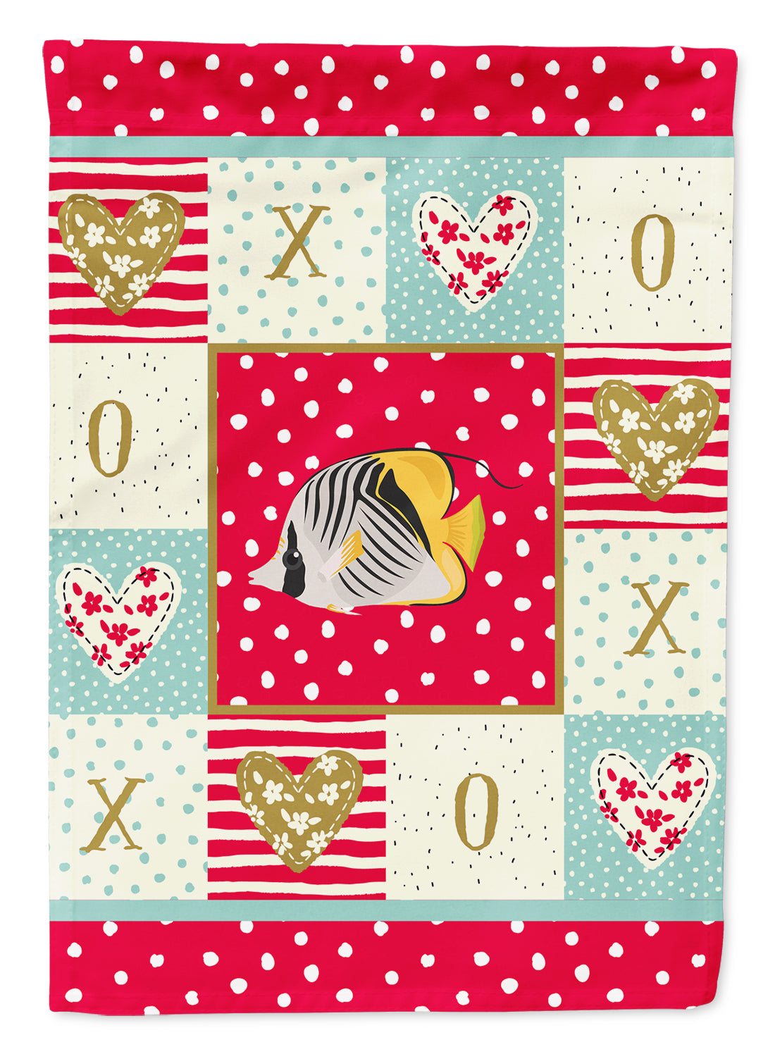 Butterfly Fish Love Flag Canvas House Size CK5466CHF