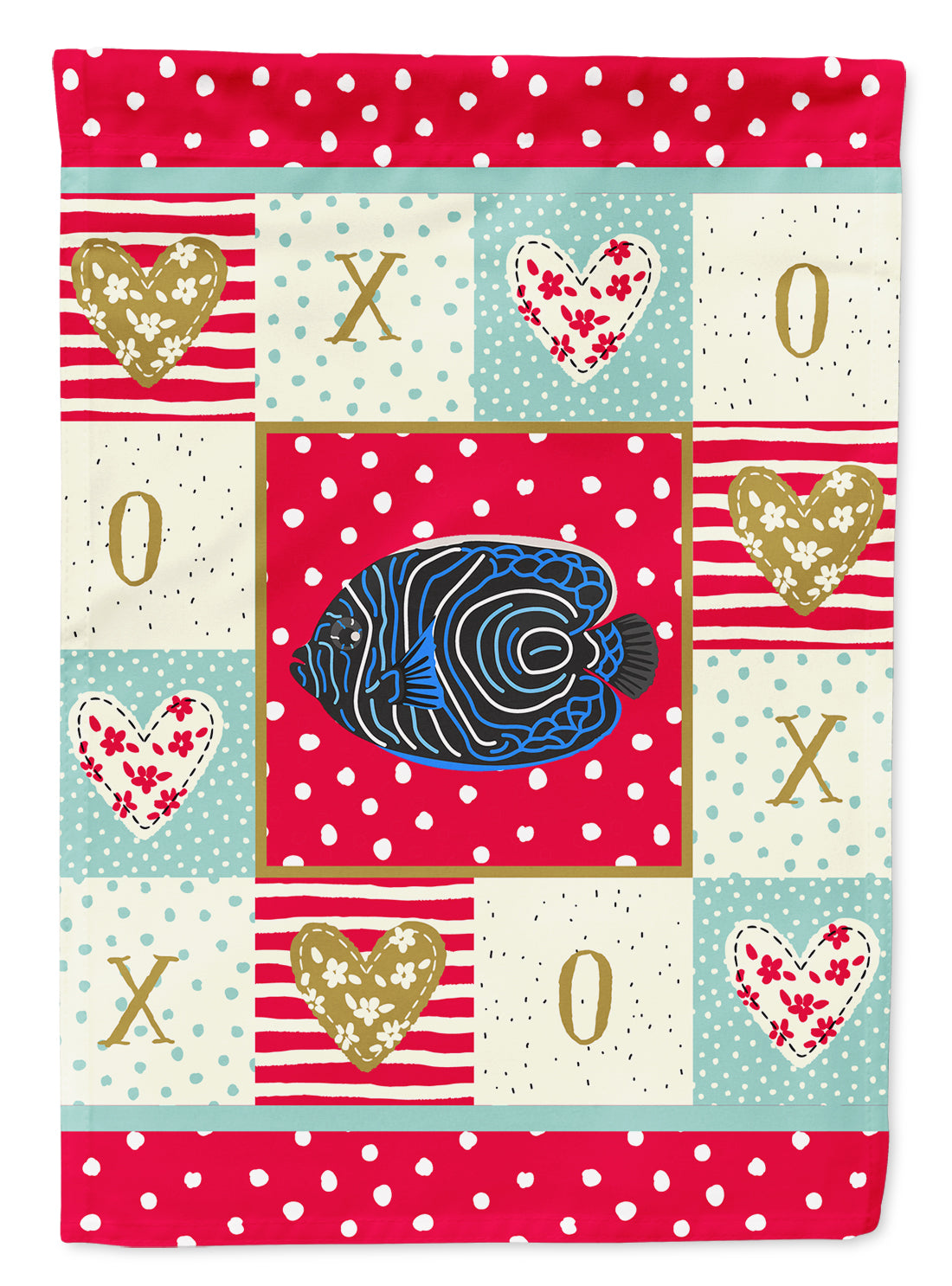 Emperor Angelfish Love Flag Canvas House Size CK5469CHF