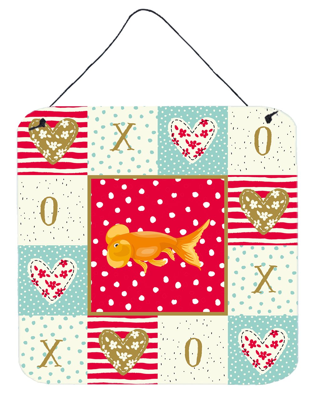 Bubble Eyed Goldfish Love Wall or Door Hanging Prints CK5470DS66 by Caroline&#39;s Treasures