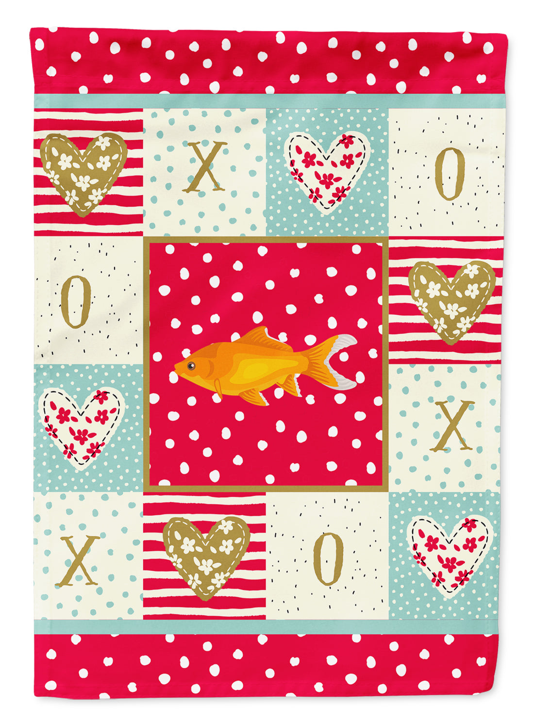 Goldfish Common Love Flag Canvas House Size CK5473CHF