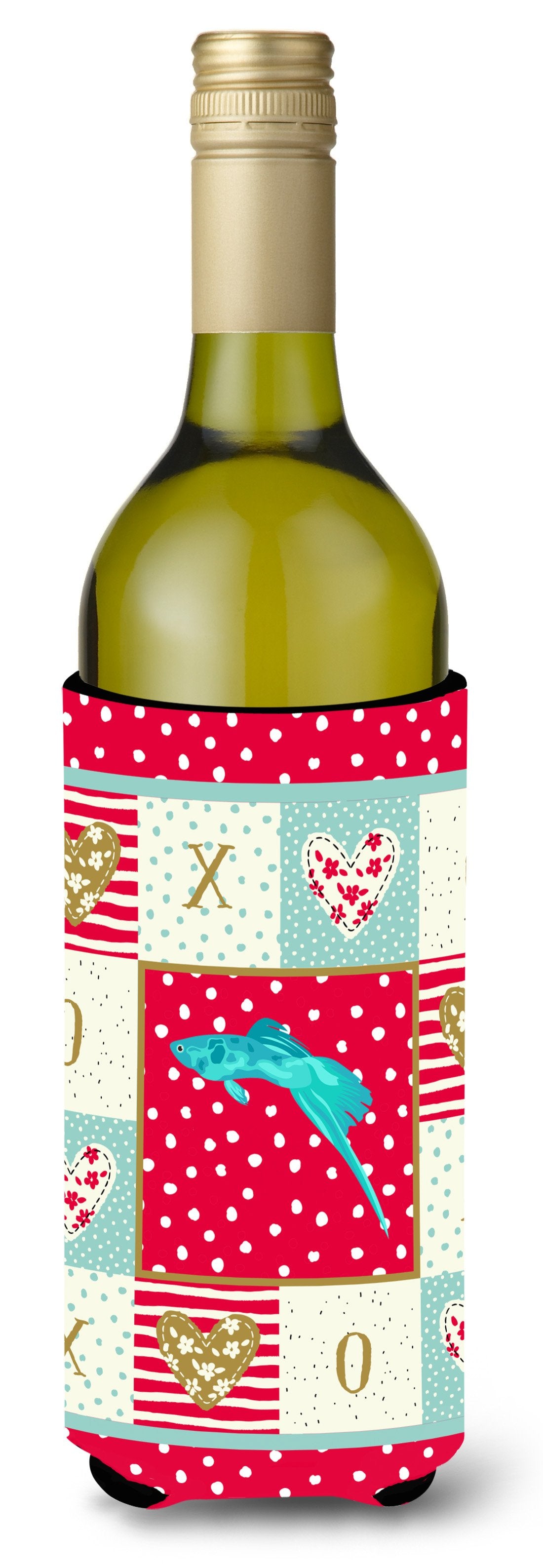 Sword Tail Guppy Love Wine Bottle Hugger CK5498LITERK by Caroline's Treasures