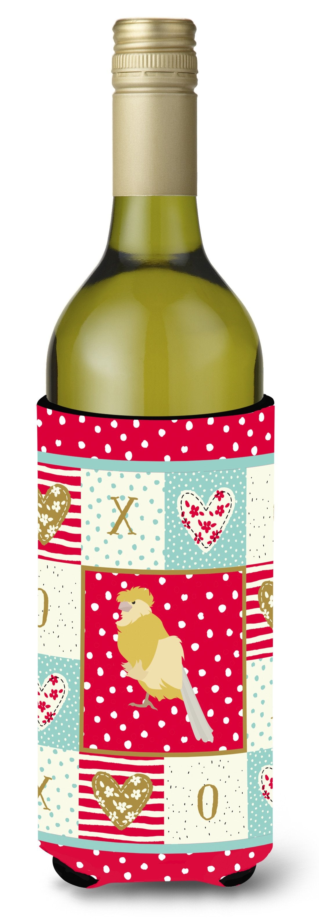French Curly Canary Love Wine Bottle Hugger CK5502LITERK by Caroline&#39;s Treasures