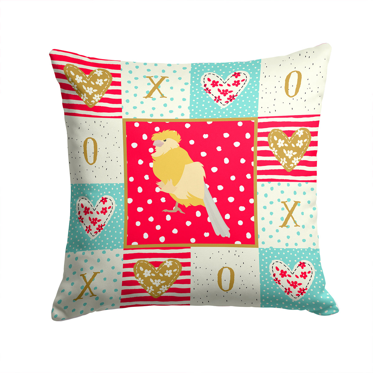 French Curly Canary Love Fabric Decorative Pillow CK5502PW1414 - the-store.com