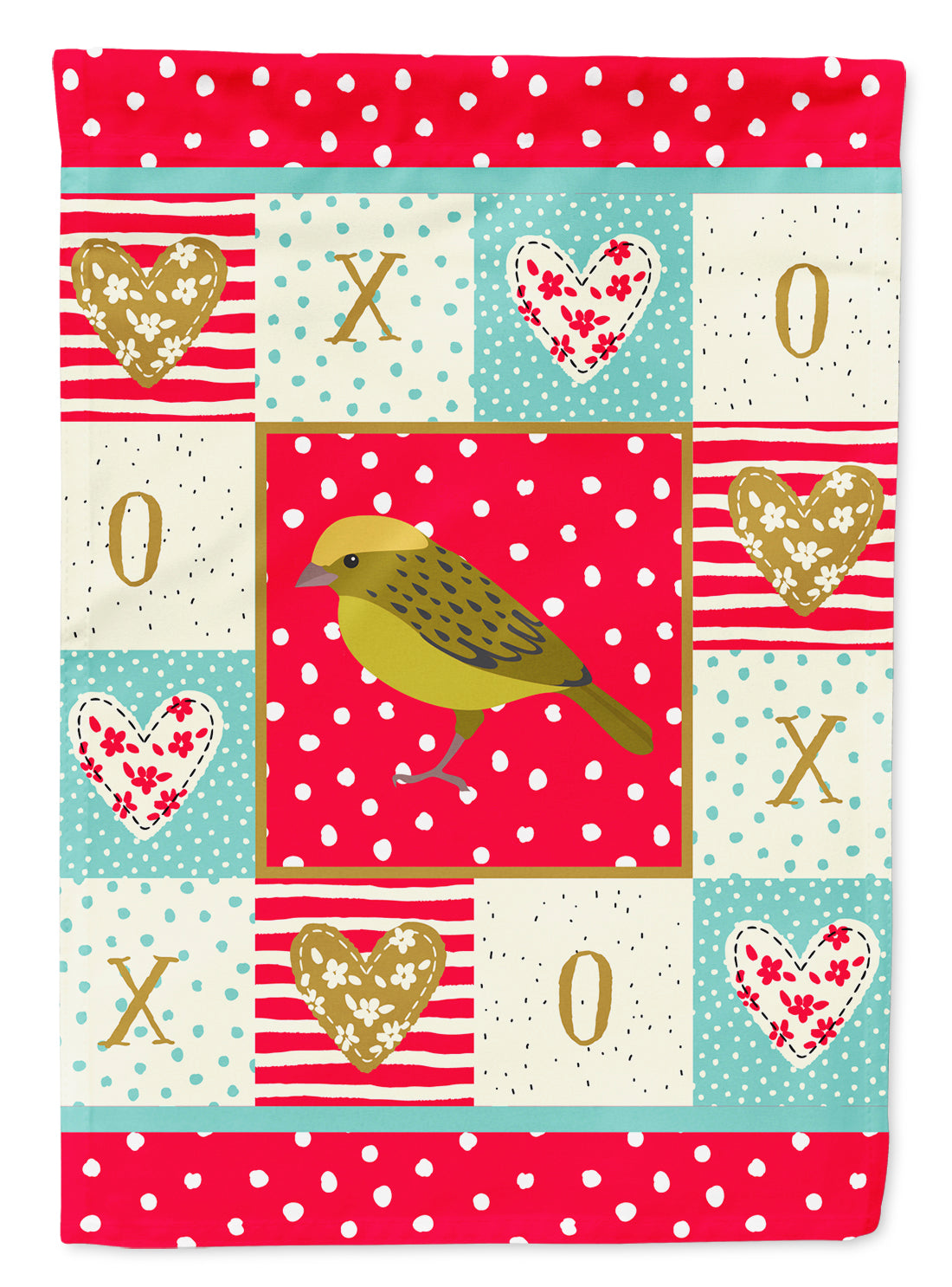 Lizard Canary Love Flag Canvas House Size CK5504CHF  the-store.com.