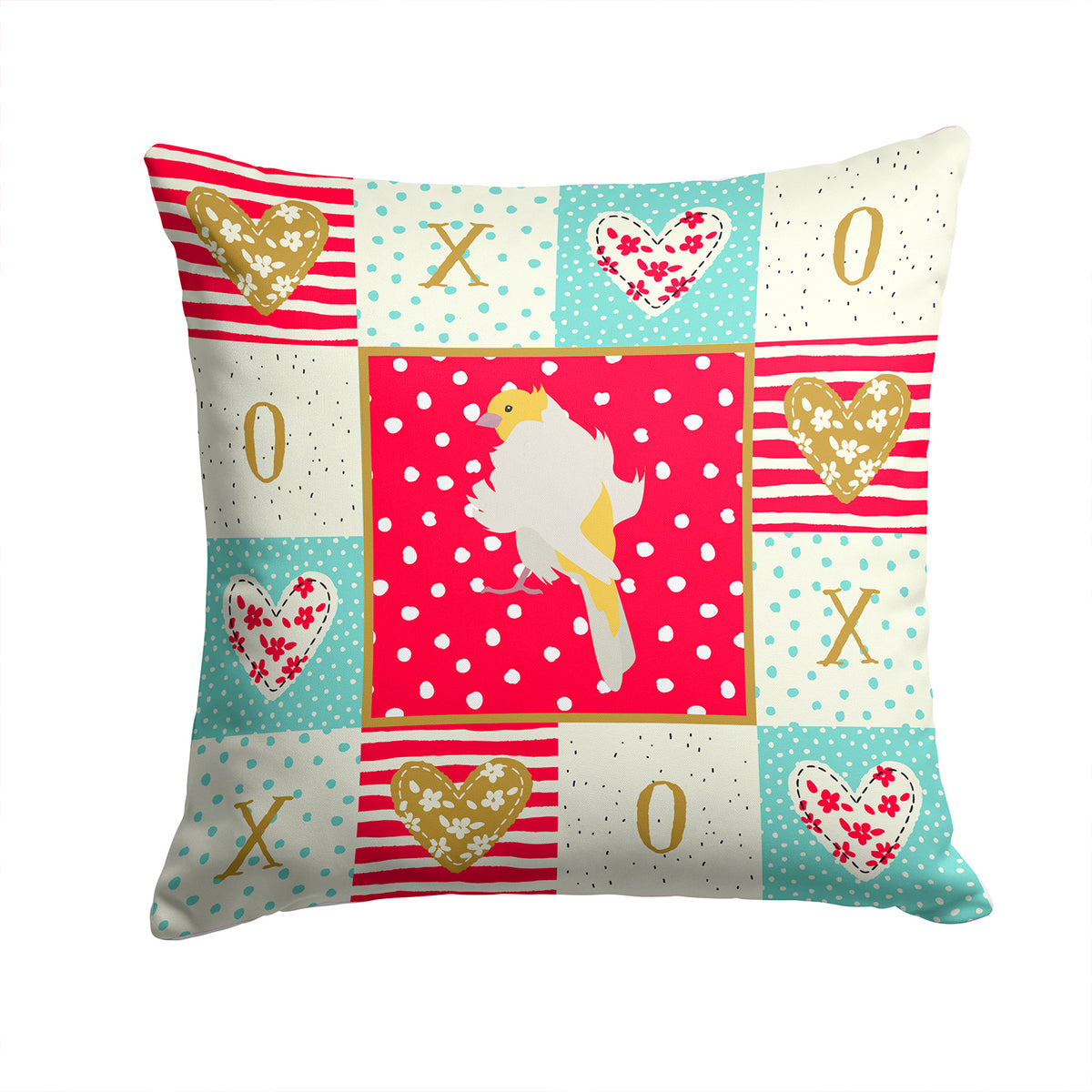 Parisian Trumpeter Canary Love Fabric Decorative Pillow CK5507PW1414 - the-store.com