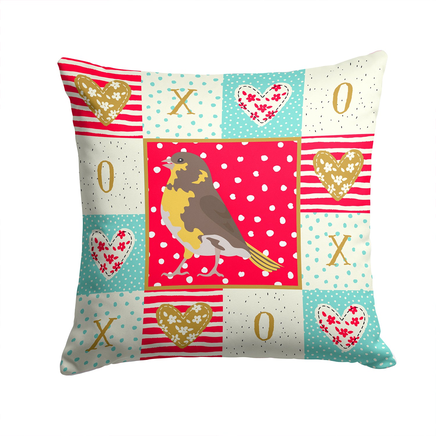Spanish Canary Love Fabric Decorative Pillow CK5508PW1414 - the-store.com