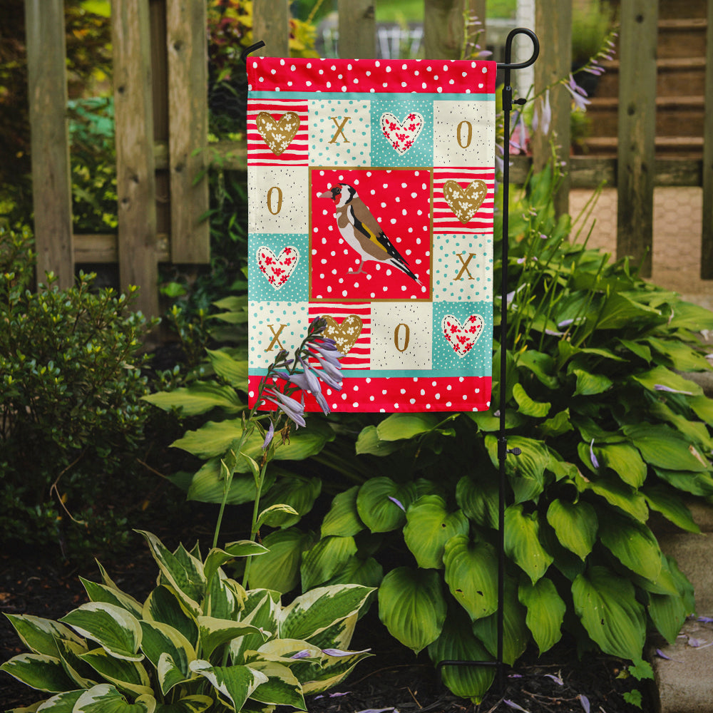 Caroline's Treasures Goldfinch Love Garden Flag - Outdoor Decorative Yard Flag CK5512GF