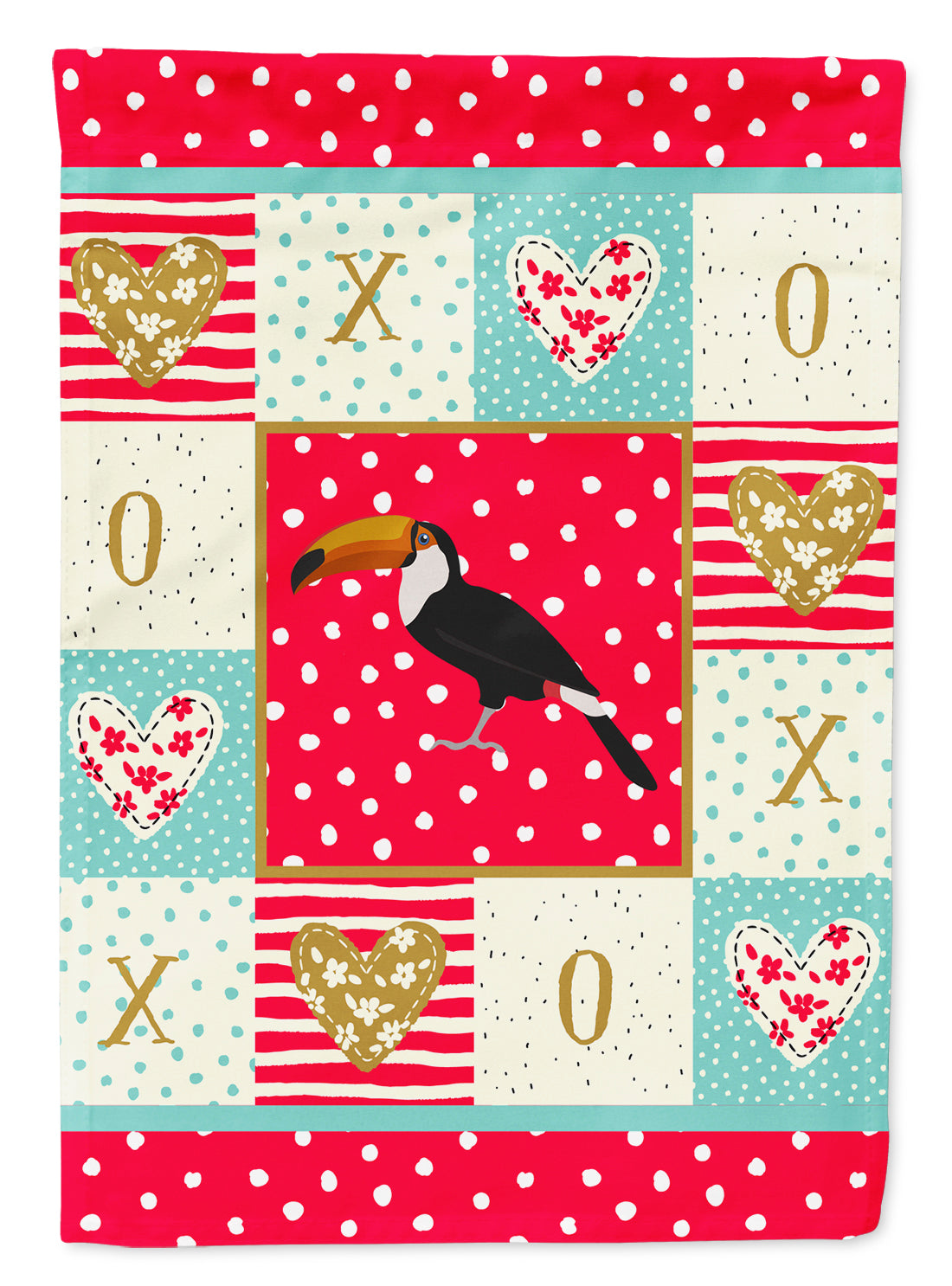 Toucan Love Flag Canvas House Size CK5517CHF  the-store.com.