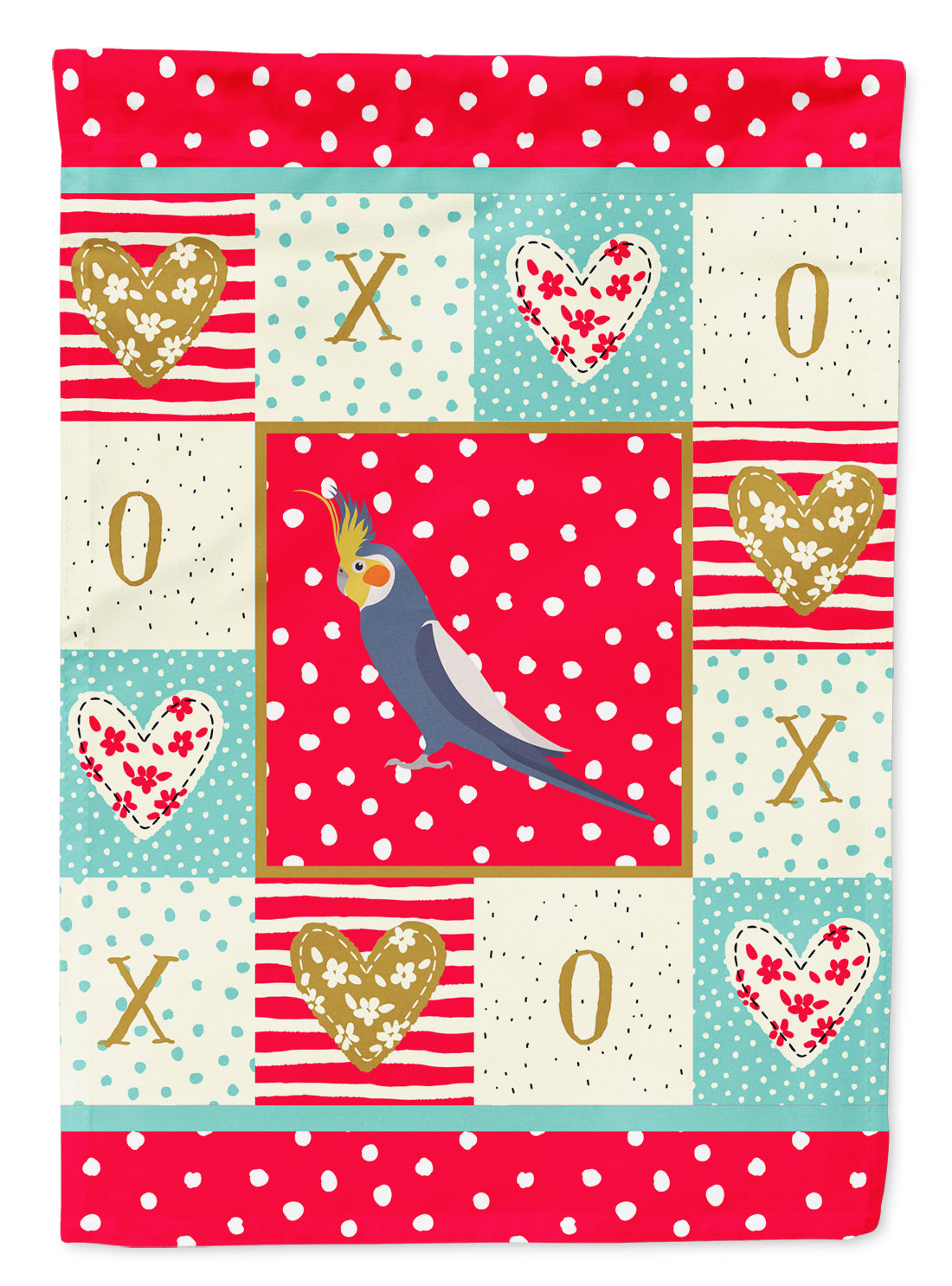 Cockatiel Love Flag Canvas House Size CK5521CHF  the-store.com.
