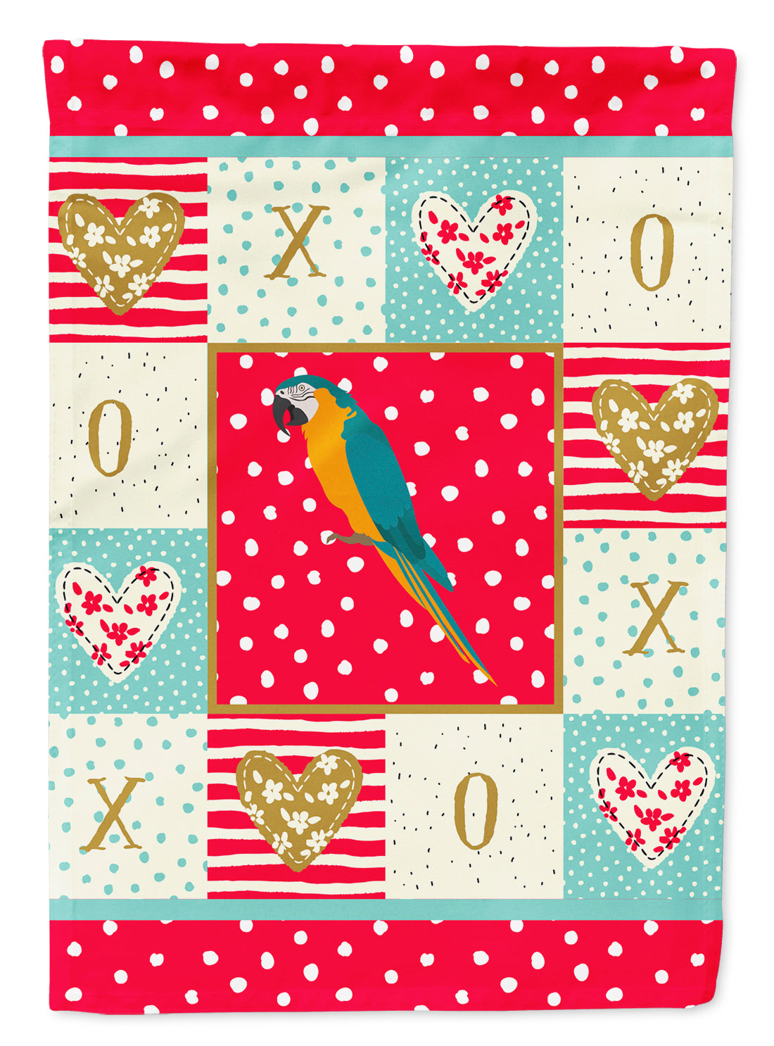 Macaw Love Flag Canvas House Size CK5523CHF