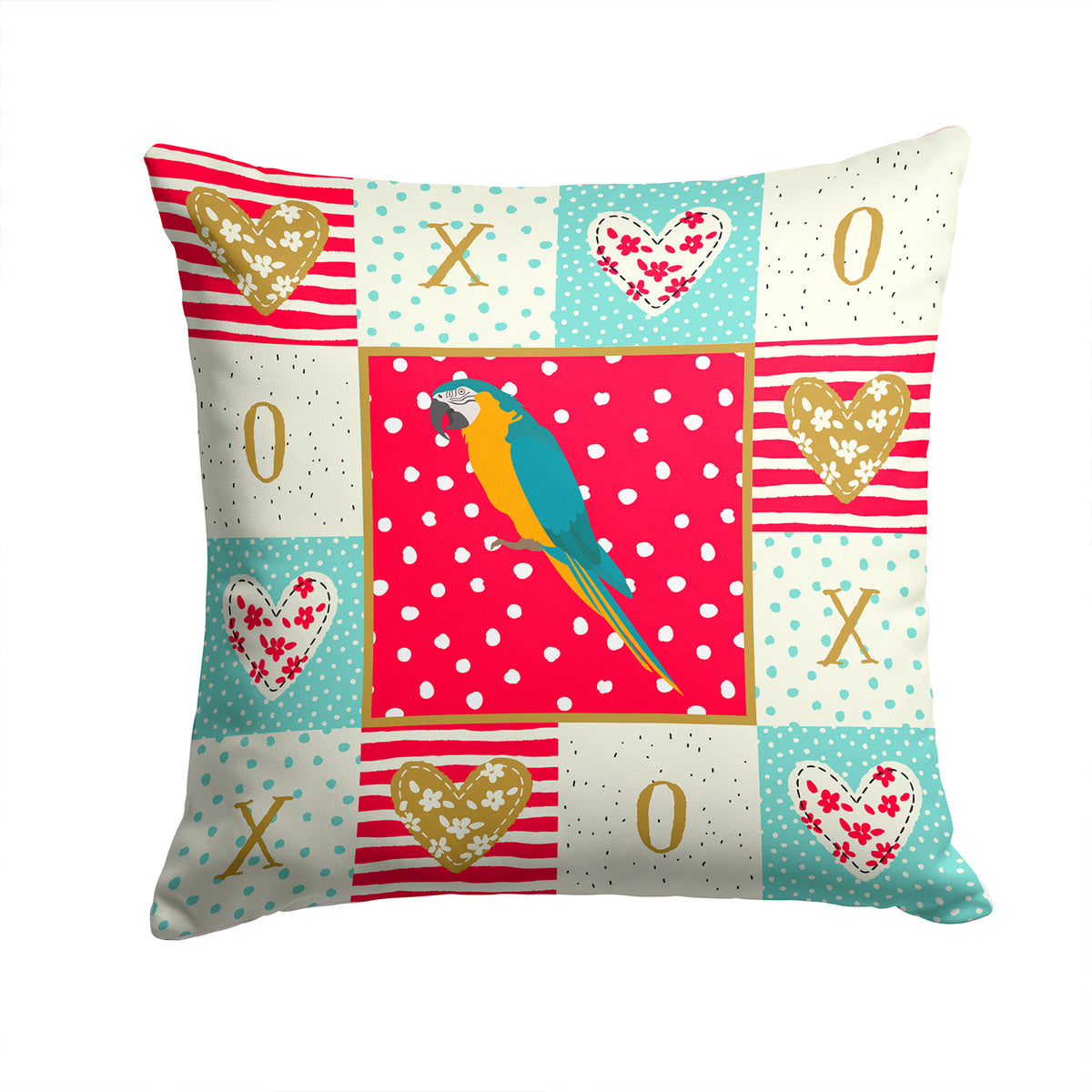 Macaw Love Fabric Decorative Pillow CK5523PW1414 - the-store.com