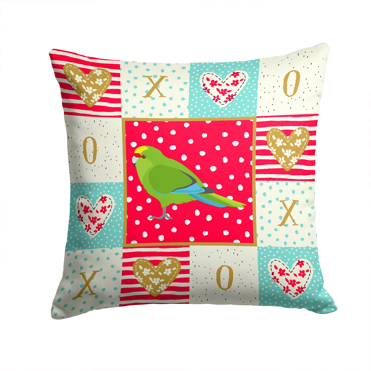 New Zealand Parakeet Love Fabric Decorative Pillow CK5524PW1414 - the-store.com