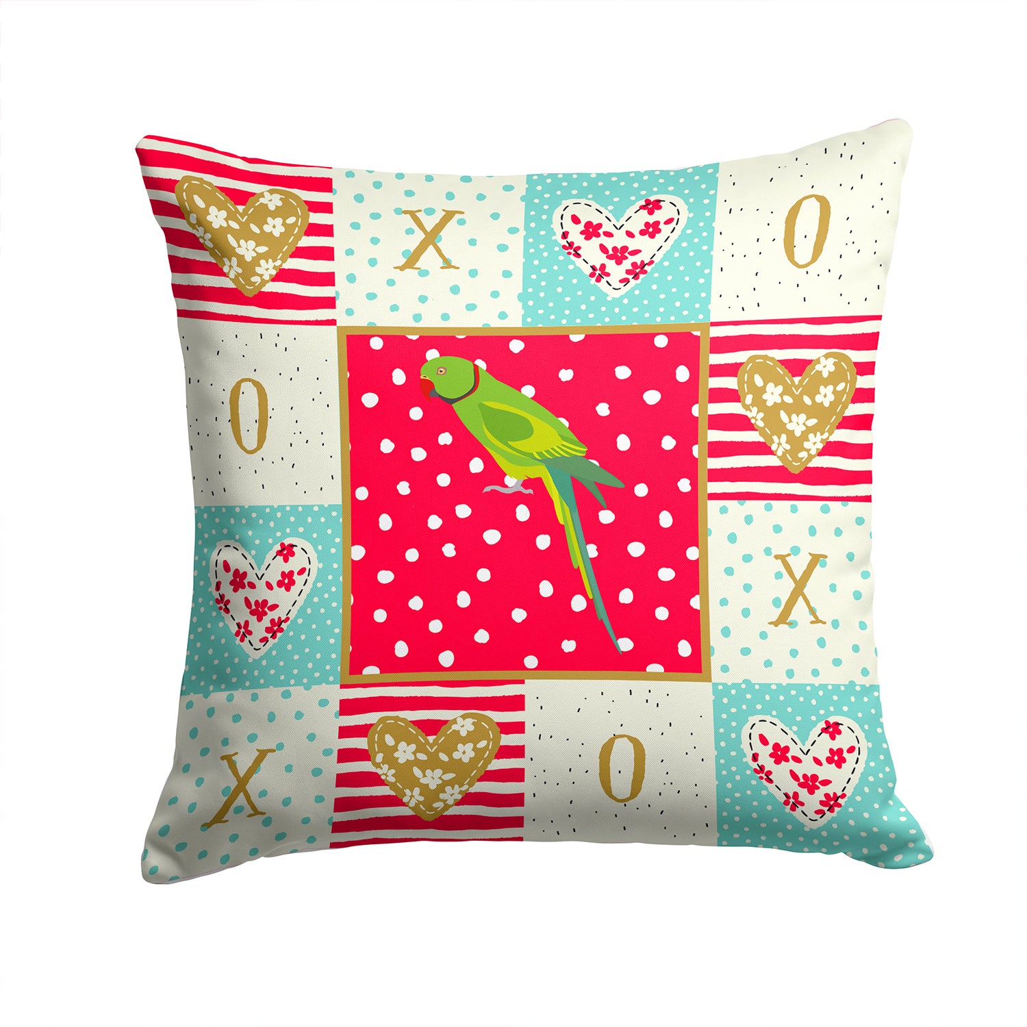 Ring-Necked Parakeet Love Fabric Decorative Pillow CK5525PW1414 - the-store.com