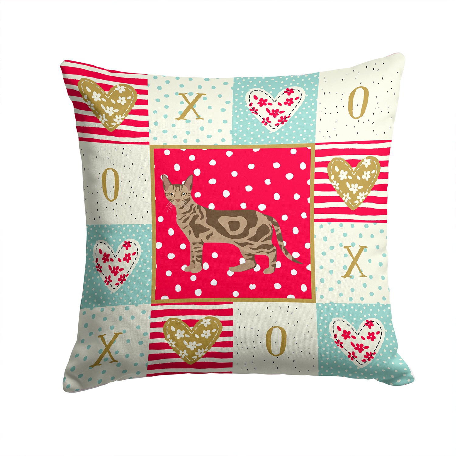 Sokoke Cat Love Fabric Decorative Pillow CK5714PW1414 - the-store.com