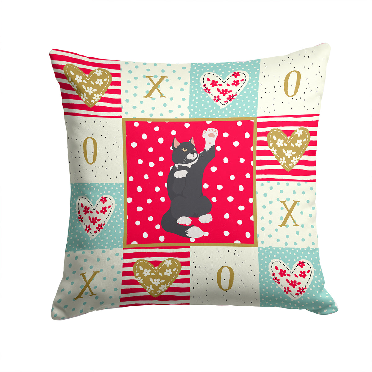 American Polydactyl Cat Love Fabric Decorative Pillow CK5736PW1414 - the-store.com