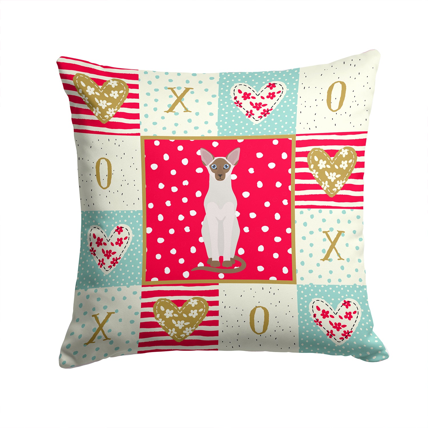 Colorpoint Shorthair Cat Love Fabric Decorative Pillow CK5755PW1414 - the-store.com