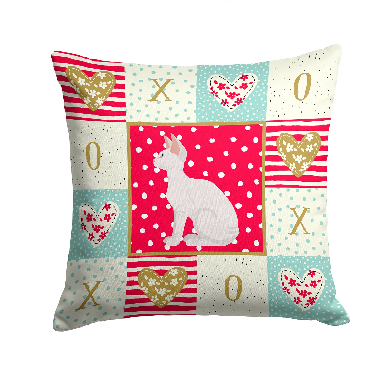 Sphynx #3 Cat Love Fabric Decorative Pillow CK5796PW1414 - the-store.com