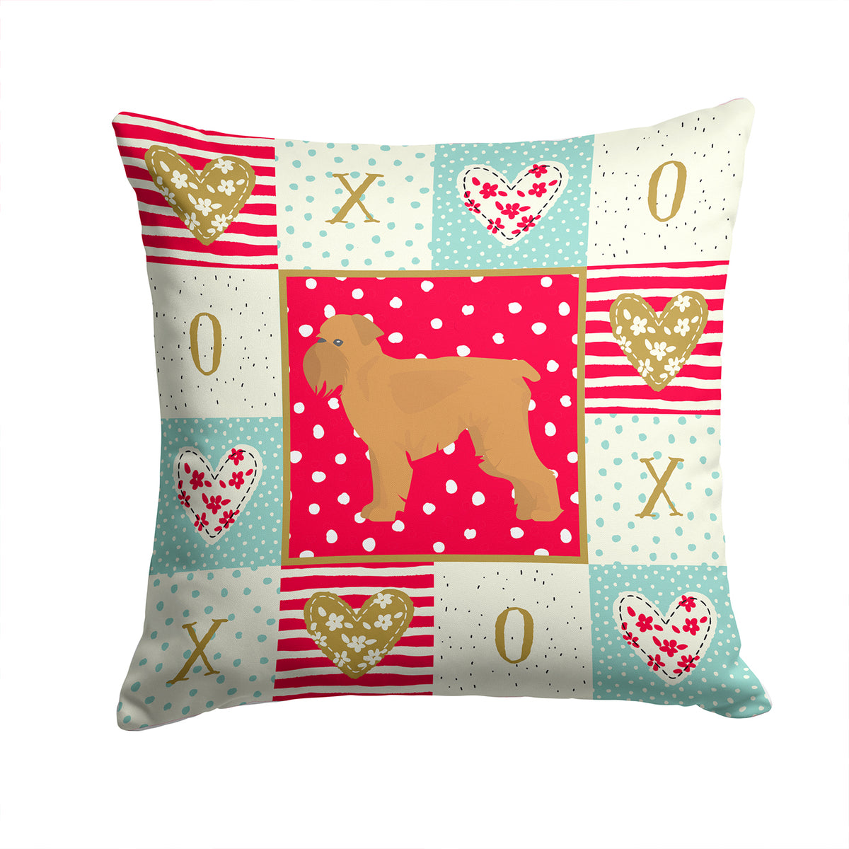 Brussels Griffon Love Fabric Decorative Pillow CK5817PW1414 - the-store.com