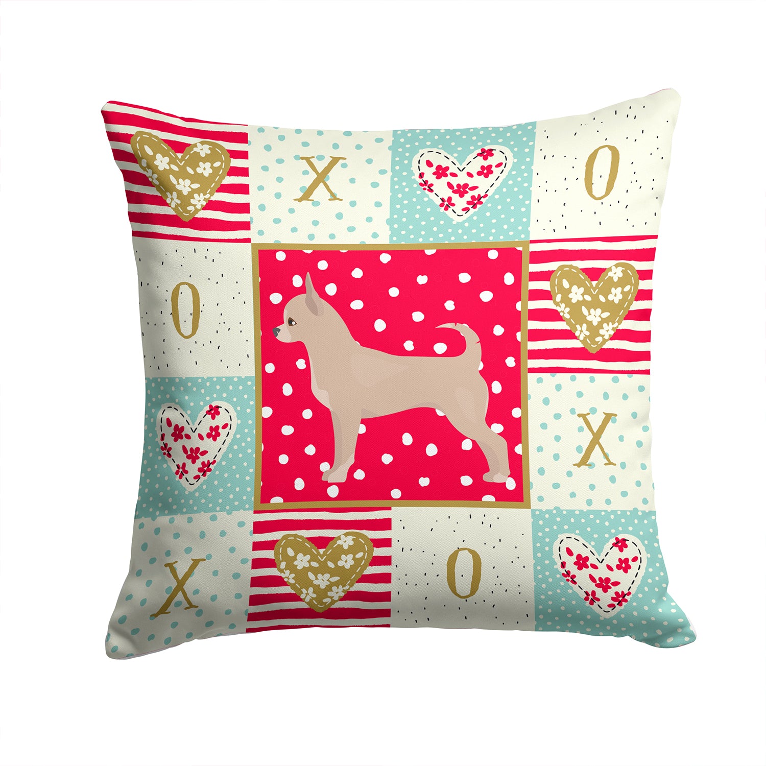 Chihuahua Love Fabric Decorative Pillow CK5820PW1414 - the-store.com