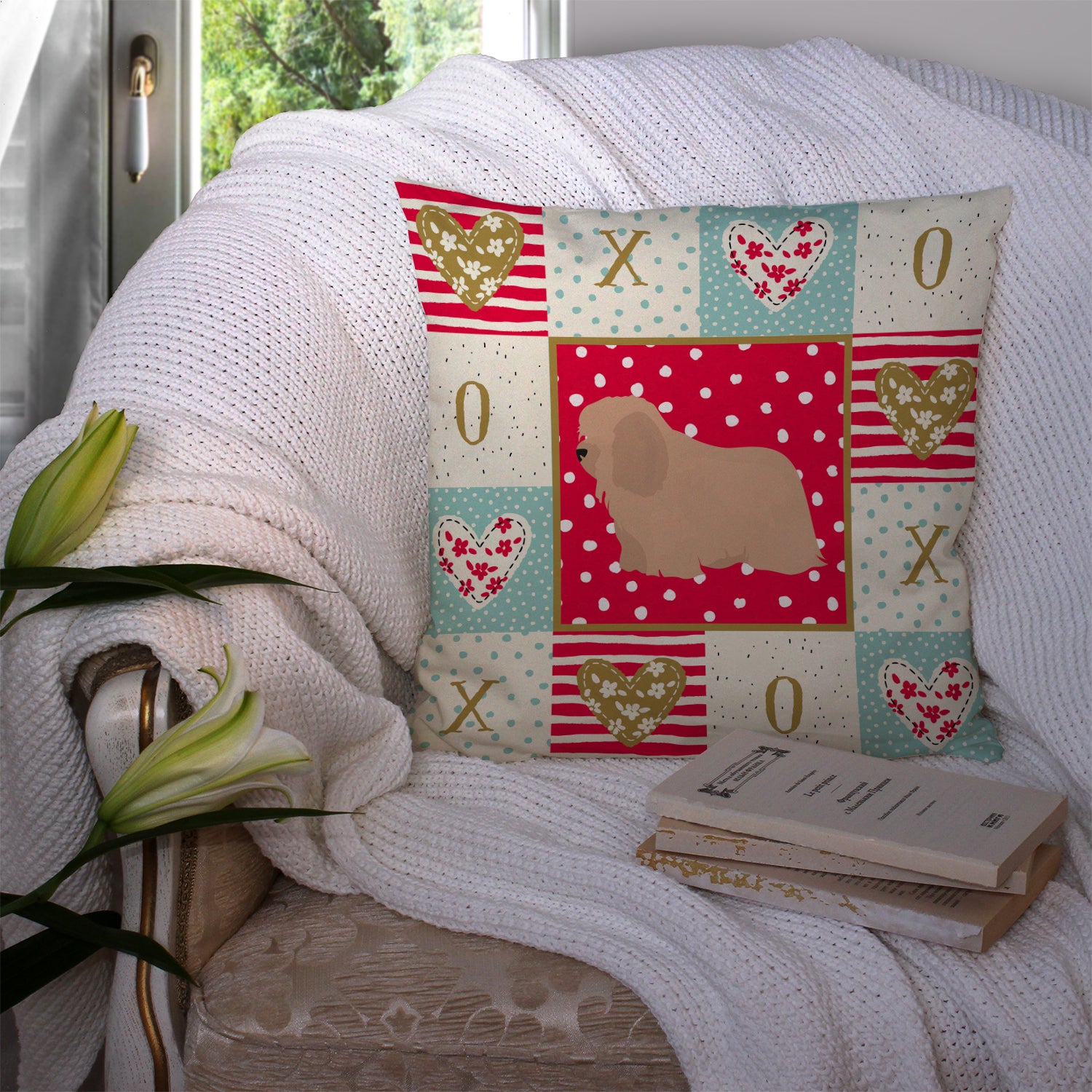 Coton de Tulear #1 Love Fabric Decorative Pillow CK5823PW1414 - the-store.com