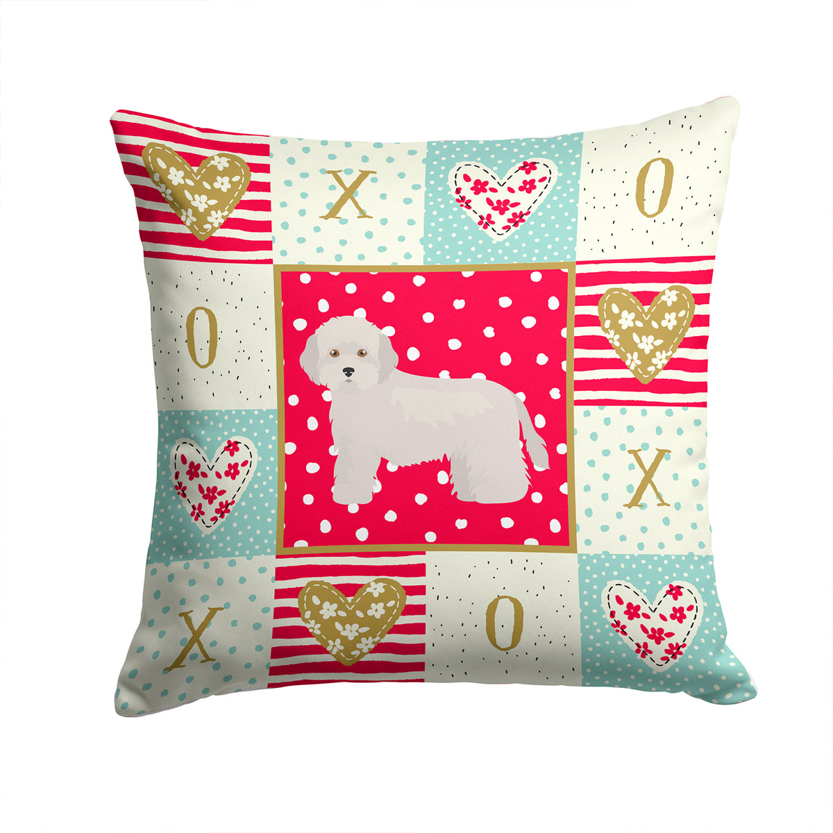 Cyprus Poodle Love Fabric Decorative Pillow CK5825PW1414 - the-store.com