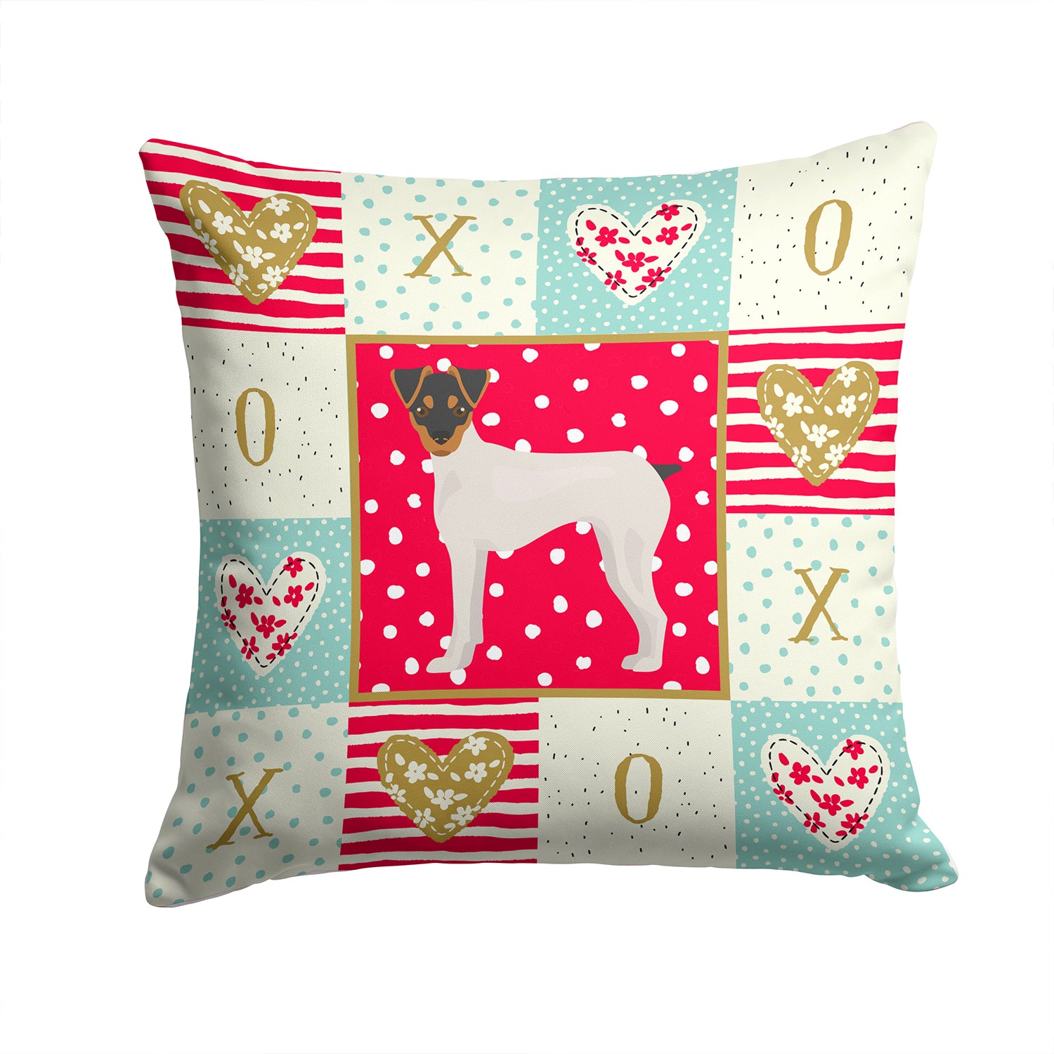 Japanese Terrier Love Fabric Decorative Pillow CK5851PW1414 - the-store.com
