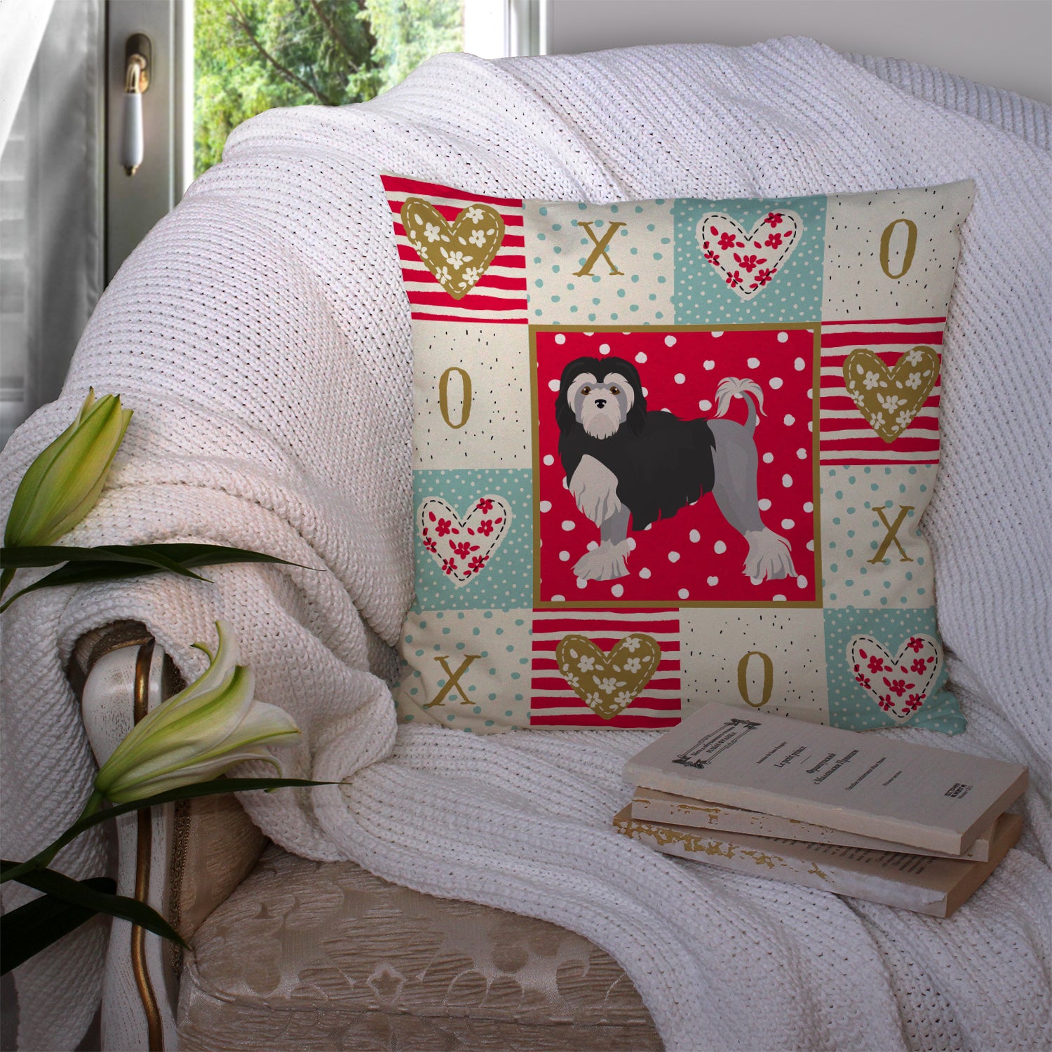 Lowchen Little Lion Dog #2 Love Fabric Decorative Pillow CK5859PW1414 - the-store.com