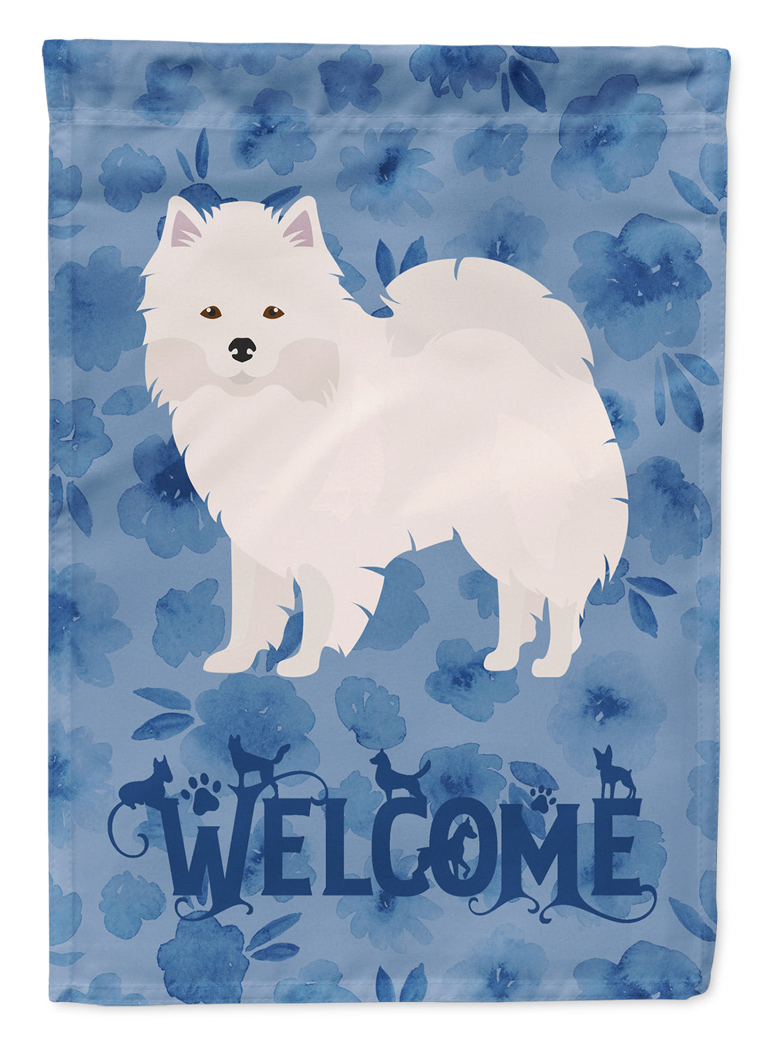 American Eskimo Welcome Flag Canvas House Size CK5964CHF