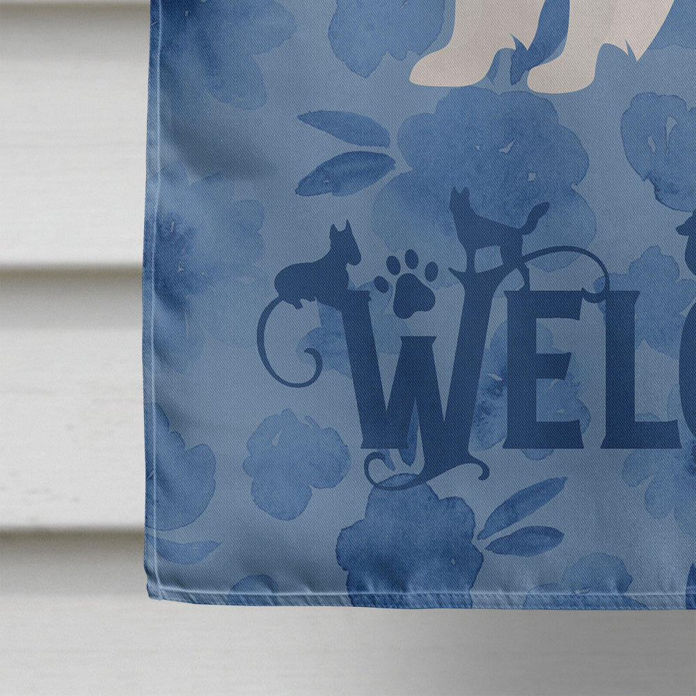 American Eskimo Welcome Flag Canvas House Size CK5964CHF  the-store.com.