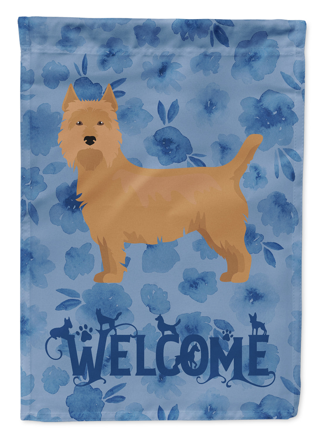 Australian Terrier Welcome Flag Canvas House Size CK5968CHF