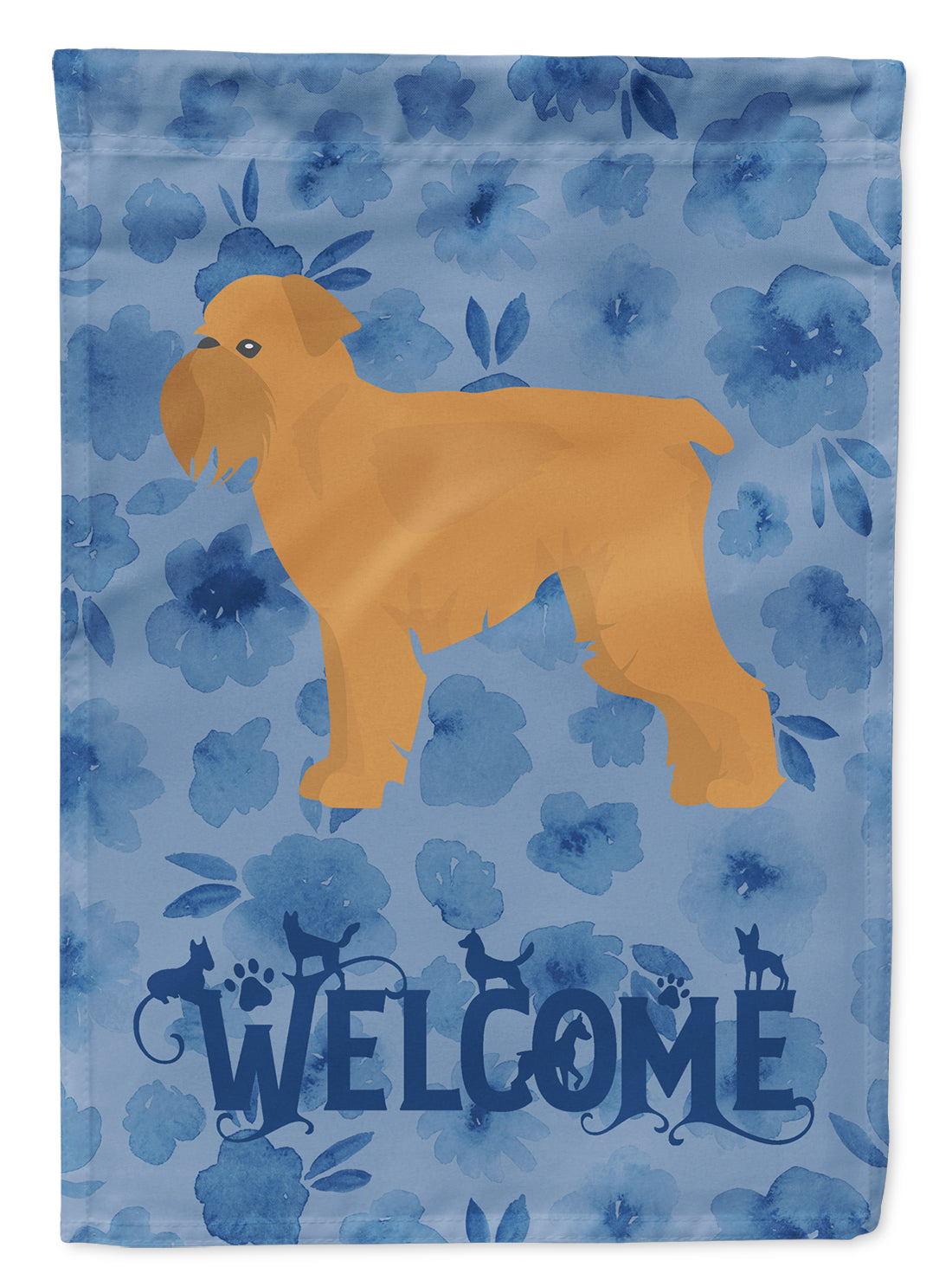 Brussels Griffon Welcome Flag Canvas House Size CK5973CHF  the-store.com.