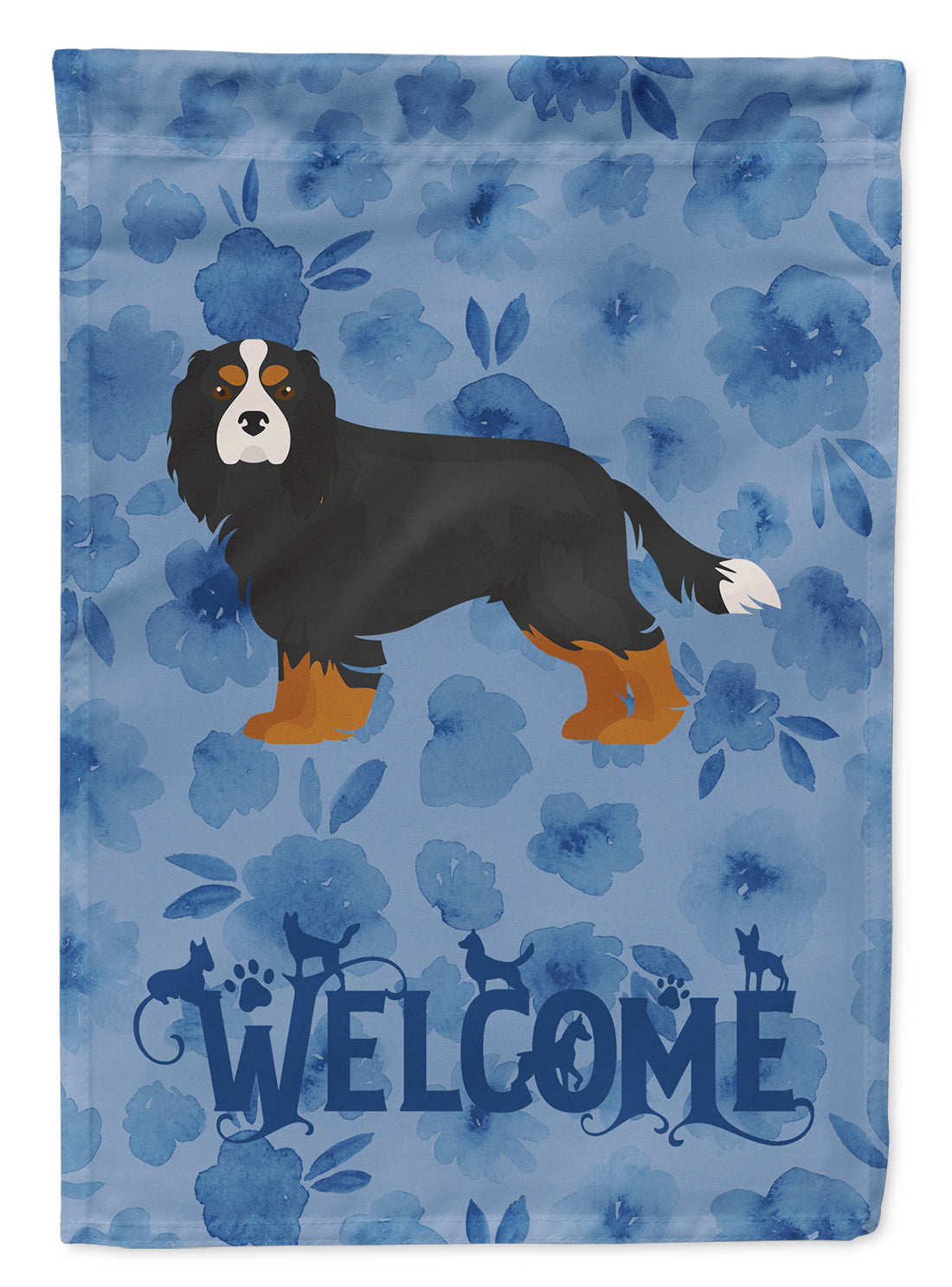 Cavalier King Charles Spaniel Welcome Flag Canvas House Size CK5975CHF