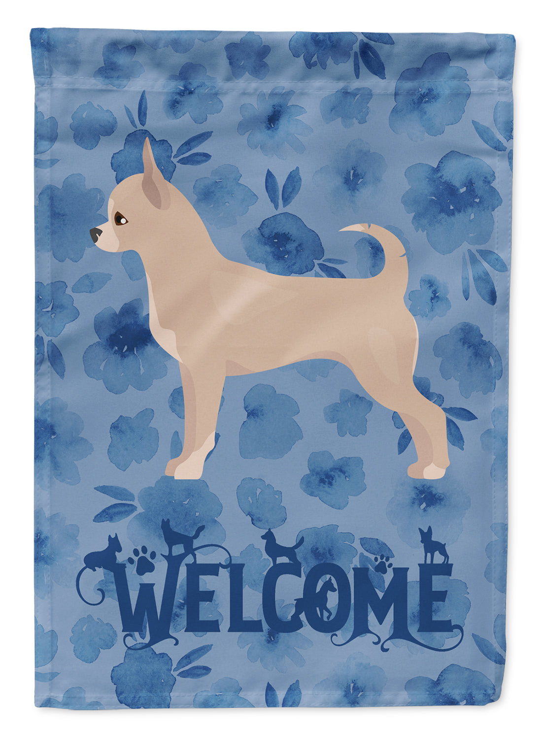 Chihuahua Welcome Flag Canvas House Size CK5976CHF
